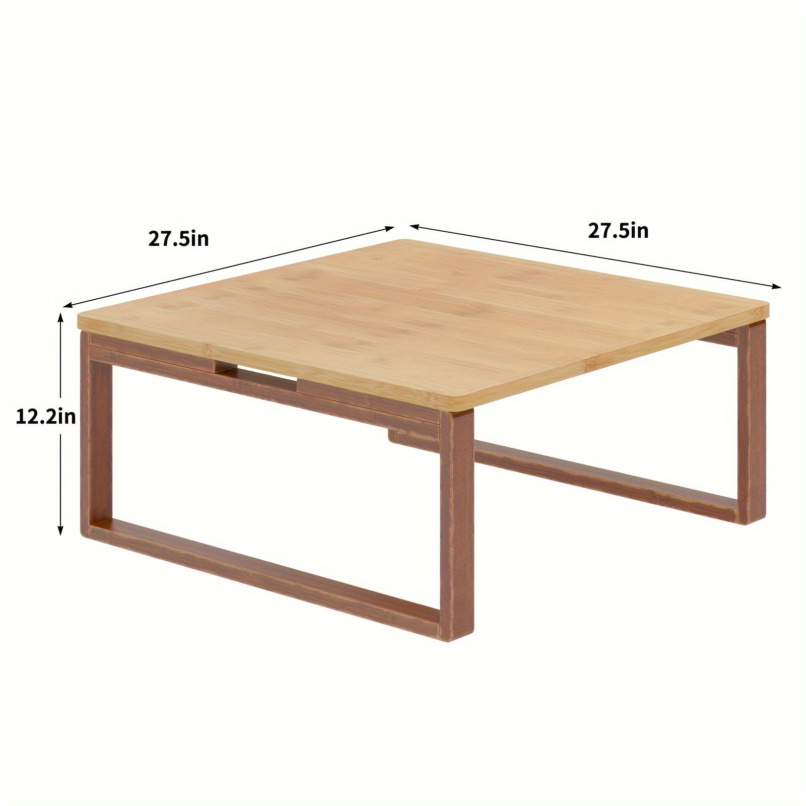 Compact Foldable Coffee Table, Wooden Low Table For Floor Seating, Bamboo Floor Desk, Japanese Dining Table, Tatami Table For Living Room And Bedroom