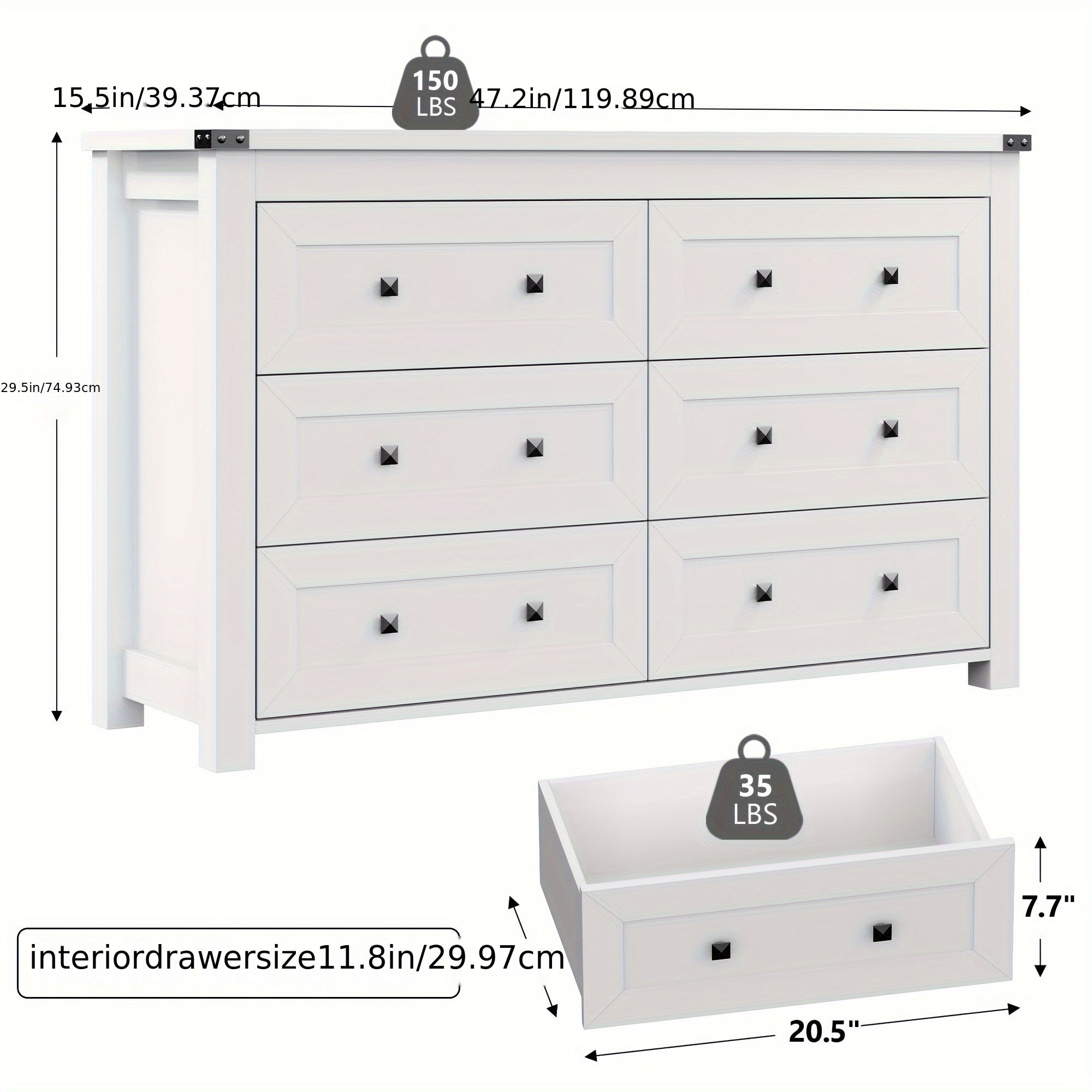 Bedroom With 6 Drawers. Modem Wide Wooden Doset Dreser Chest Storage 0roanizer For Liyno Room EhinwavHome 0fice Rom Decr Home Decor Fal DecorBedrom Dec