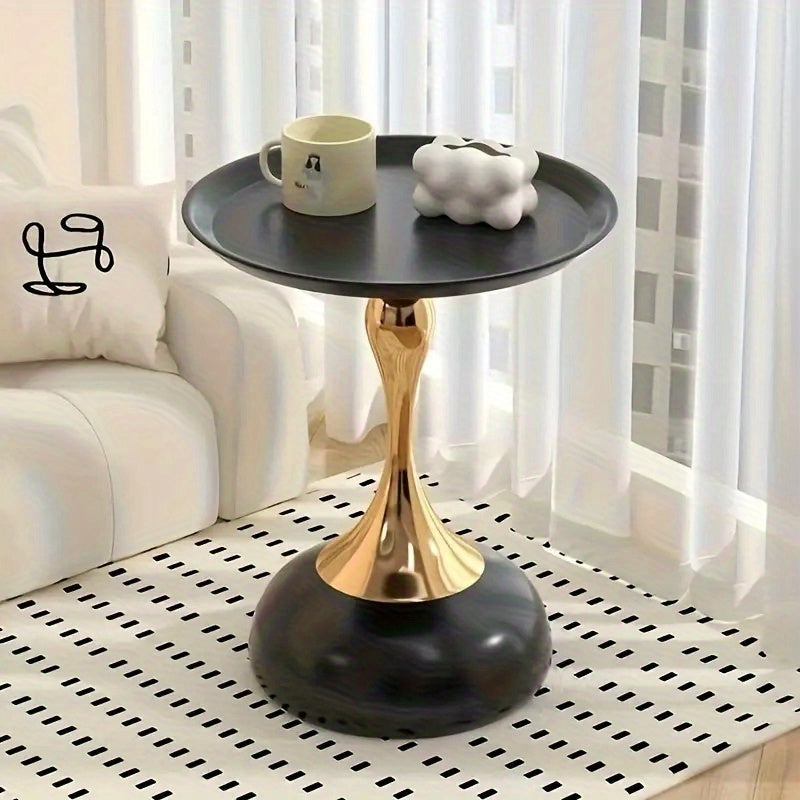 1pc Italian-style Small Waist Luxury Living Room High-end Small Coffee Table Side Table Creative Corner Table (coffee Table Surface Width 35cm/13.78in)