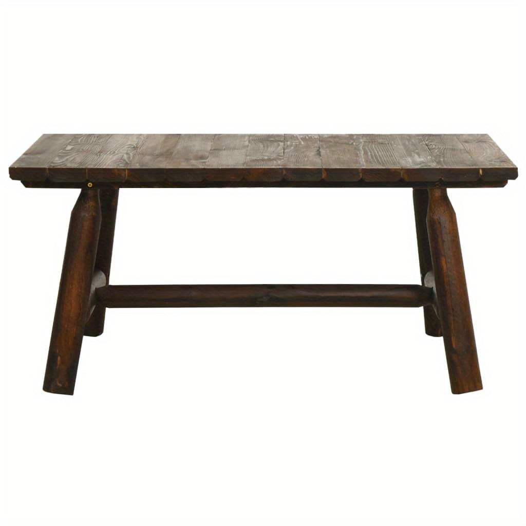 Rustic Wooden Coffee Table with Sturdy Solid Spruce Wood Top - Sofa Table for Indoor and Outdoor Use with - 90x41 cm