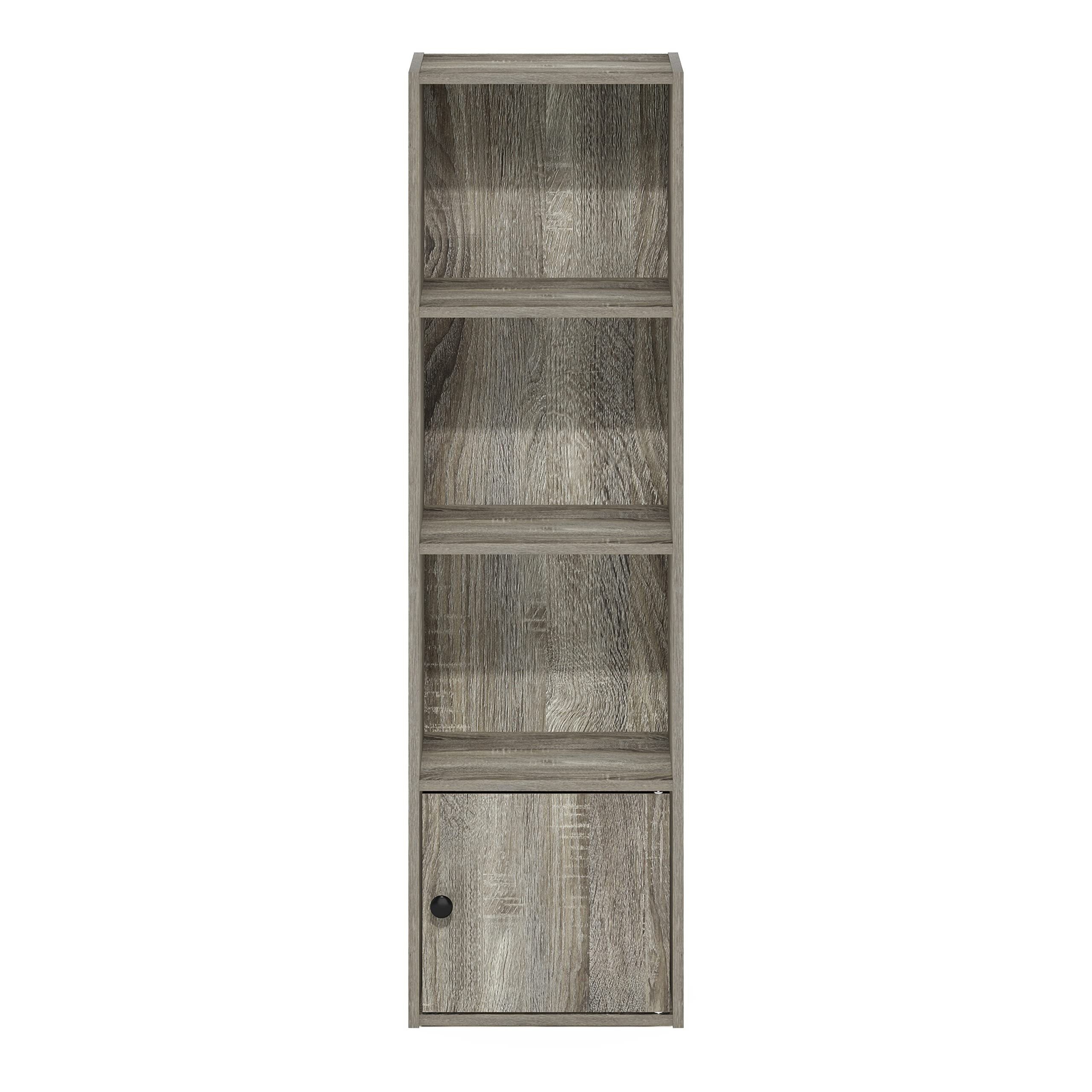 Shelf Bookcase with 1 Door Storage Cabinet, Modern Bookshelf, Home Organizer, Space-Saving Design