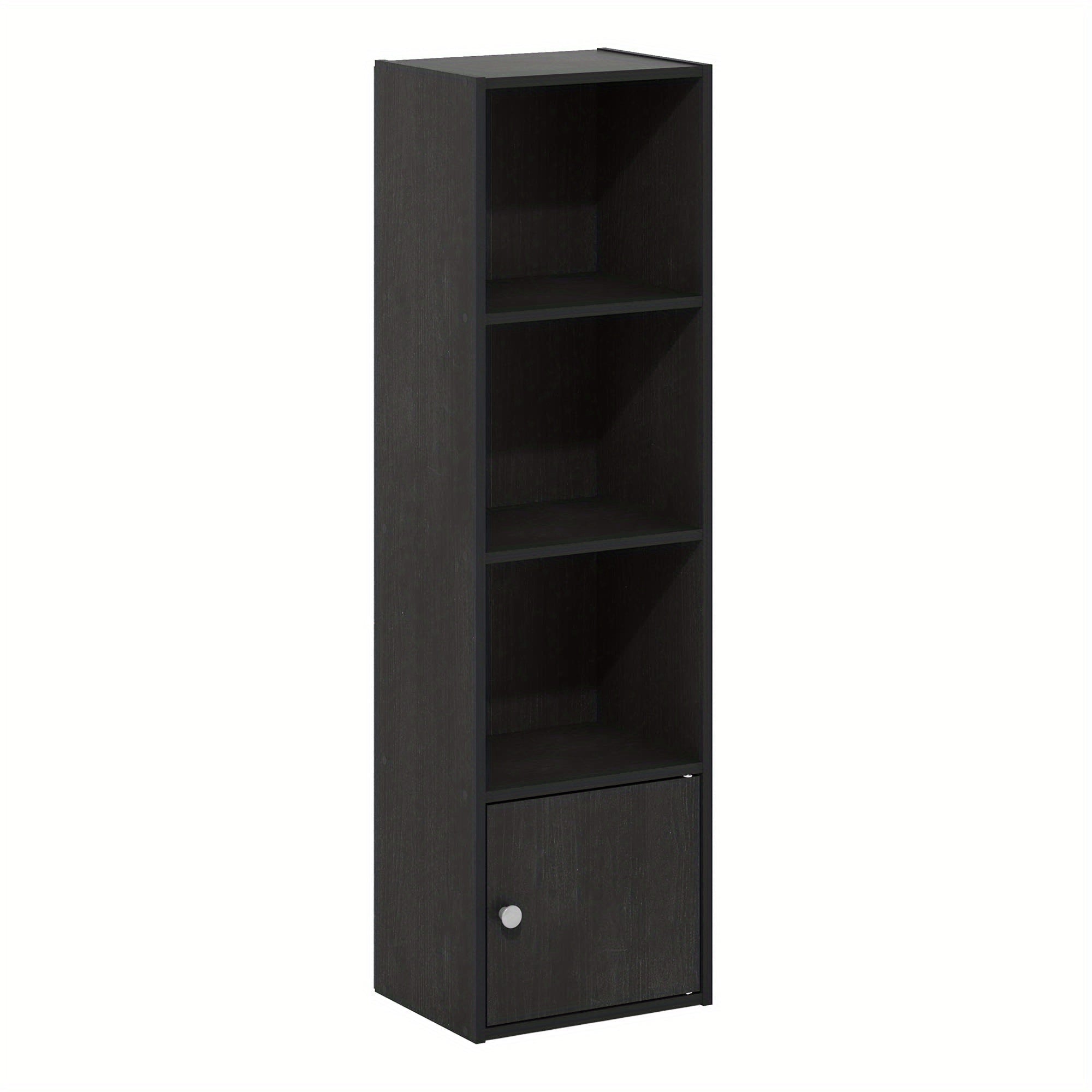 Shelf Bookcase with 1 Door Storage Cabinet, Modern Bookshelf, Home Organizer, Space-Saving Design