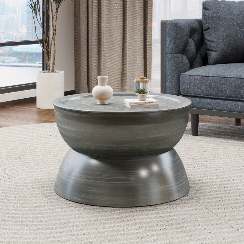 Modern Hourglass Design Beautiful Style Simple Home Living Room Office Metal Coffee Table Size: 24.50 Inch L24.50 Inch W 15.25 Inch H