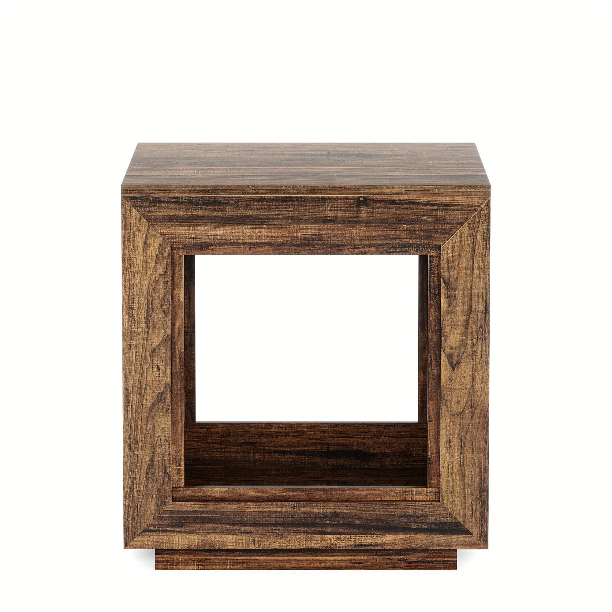 64cm solid wood side table, square side table, bedside table with storage function