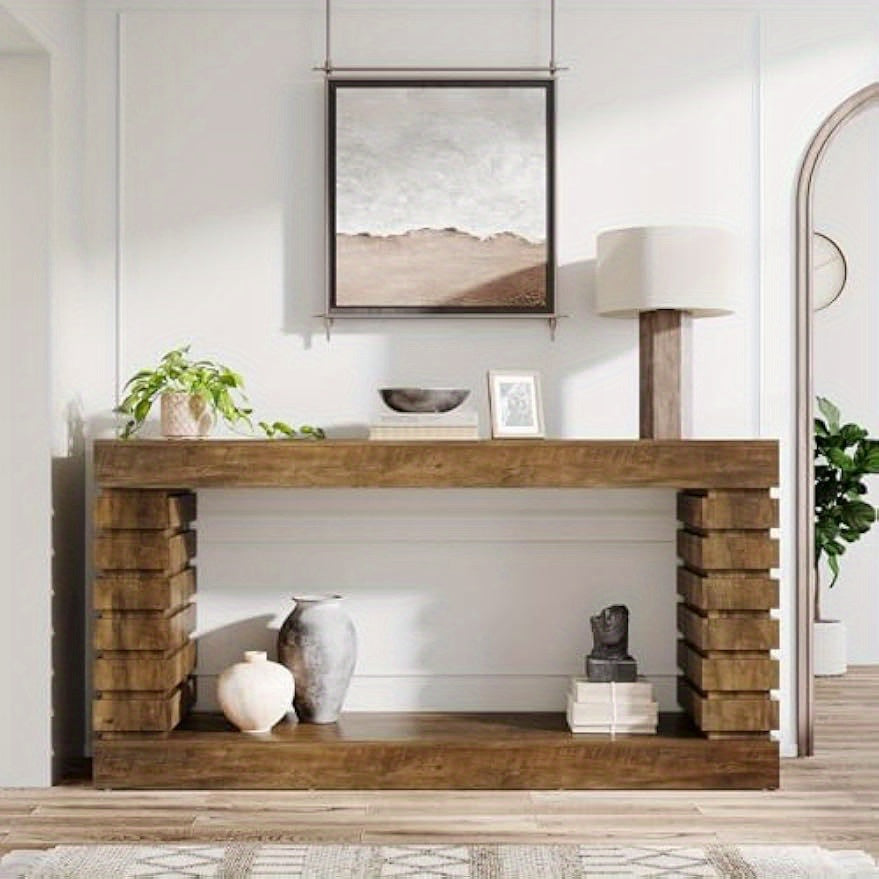 180 cm Long Console Table, Wood Entryway Table with Storage, Narrow Sofa Table for Living Room Entryway Hallway