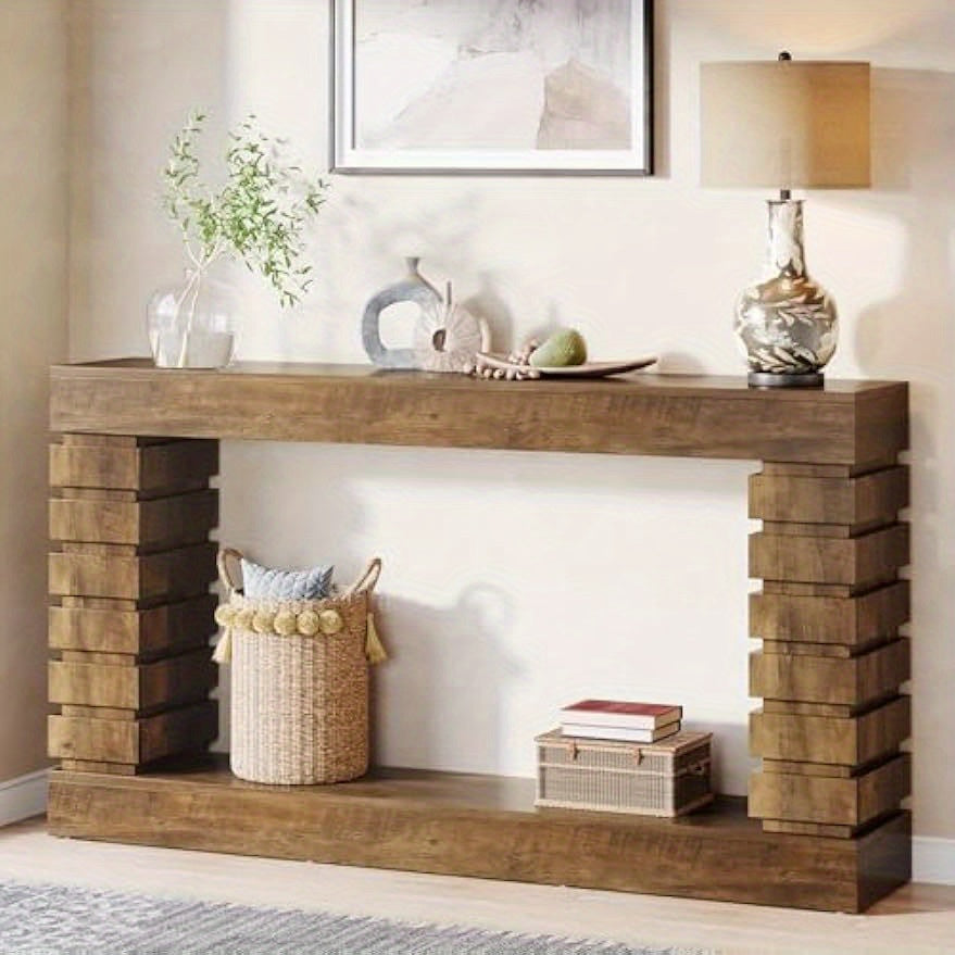 180 cm Long Console Table, Wood Entryway Table with Storage, Narrow Sofa Table for Living Room Entryway Hallway