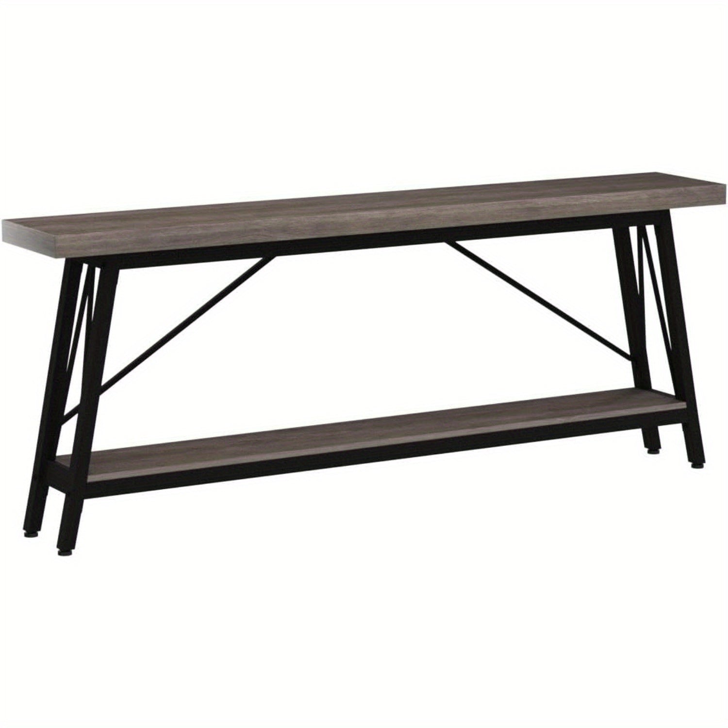 1pc Contemporary Extra Long Sofa Table, Space-Saving Hardwood Console with Leg Base for Hallway, Entryway & Living Room - No Electricity Needed (Dimensions in cm)