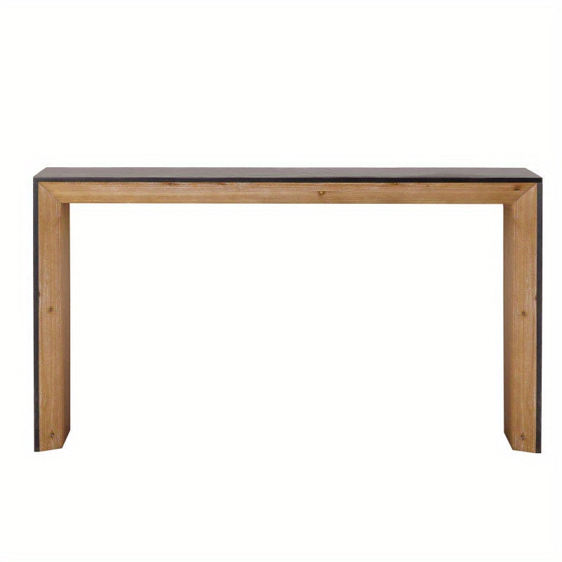 Black/Natural Wooden Console Table Narrow Entryway Table Modern Couch Table Small Entryway Tables, Easy Assembly, Multi Colors (Dimensions in cm)