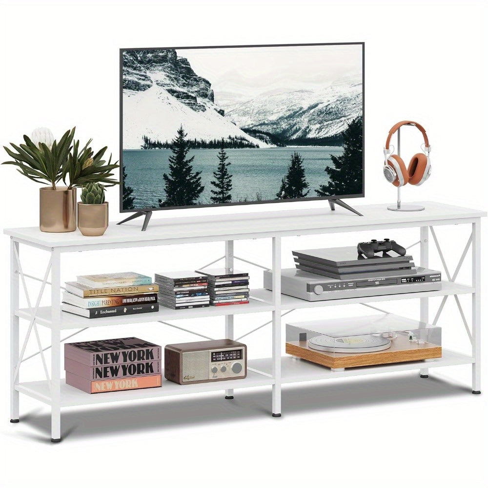 TV Stand up to 70 Inch TV, 160cm Entertainment Center, TV Media Console with 3-Tier Storage Shelves for Living Room and Bedroom