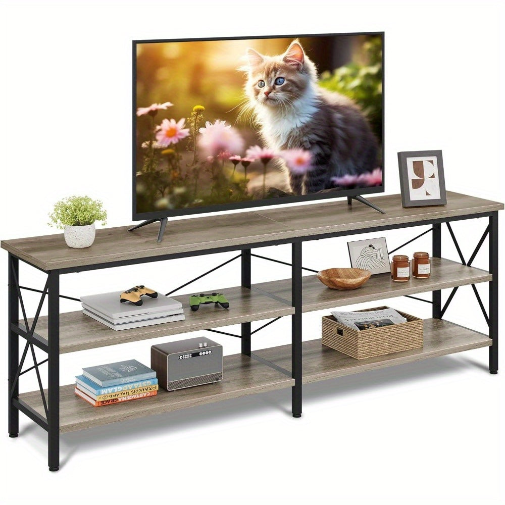 TV Stand up to 70 Inch TV, 160cm Entertainment Center, TV Media Console with 3-Tier Storage Shelves for Living Room and Bedroom