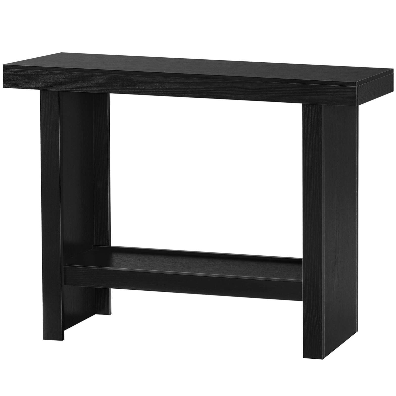 Modern Black Console Table 100 cm - Space-Saving Entryway & Narrow Sofa Side Table, Easy Assembly for Living Room, Hallway, Foyer, MAHANCRIS