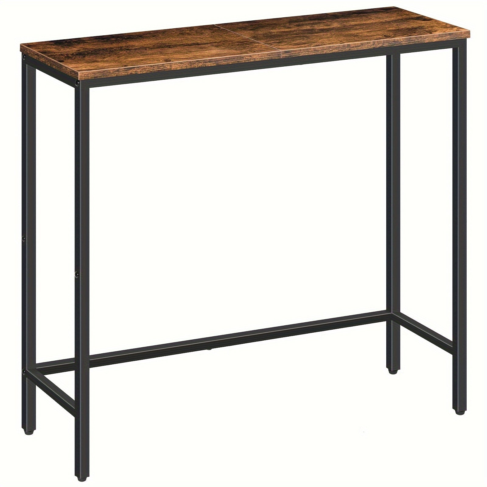 Narrow Console Table, 75 cm Small Entryway Table, Thin Sofa Table, Side Table, Display Table, For Hallway, Bedroom, Living Room, Foyer, Rustic Brown and Black