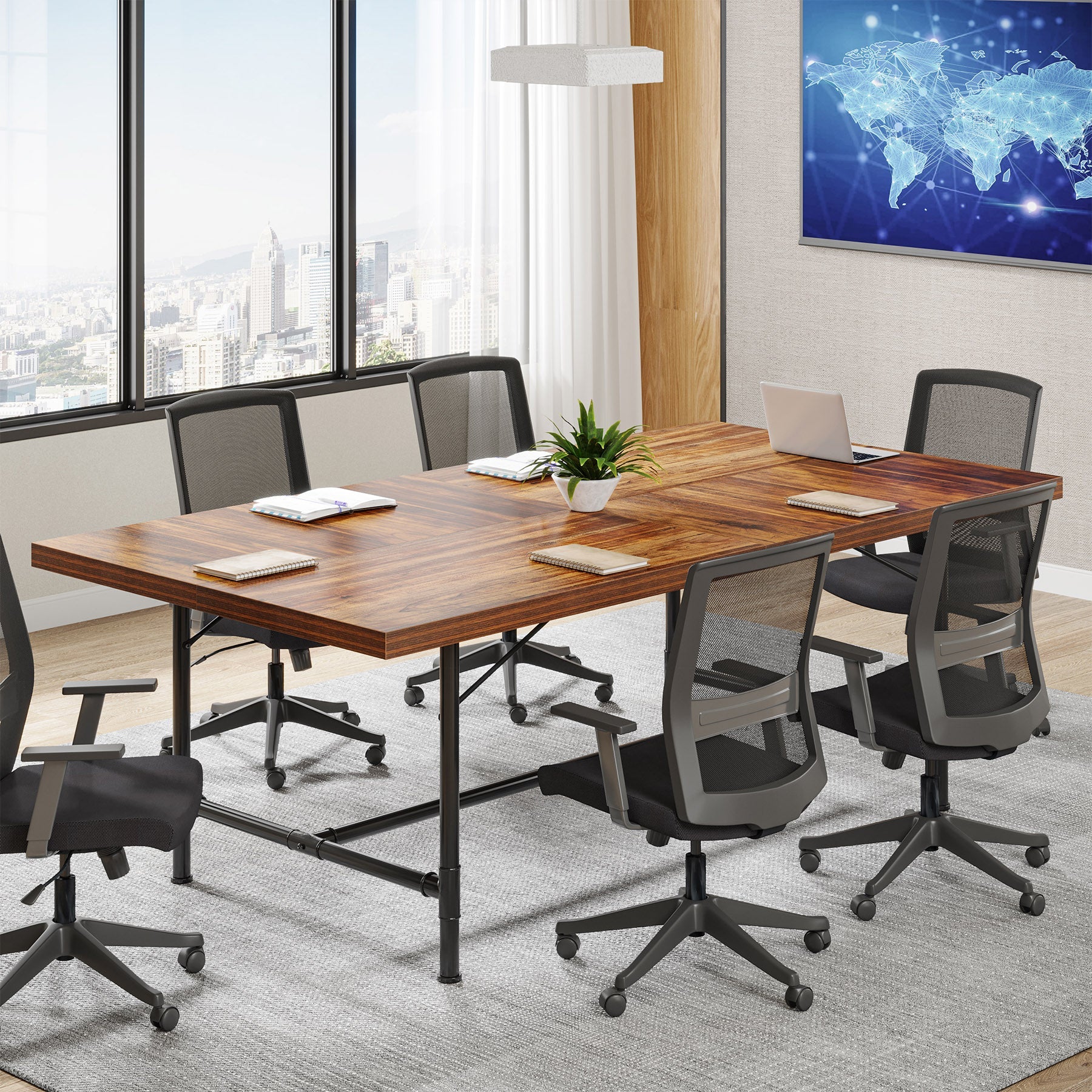 183 cm Conference Table, 180 cm Rectangle Training Table Boardroom Desk