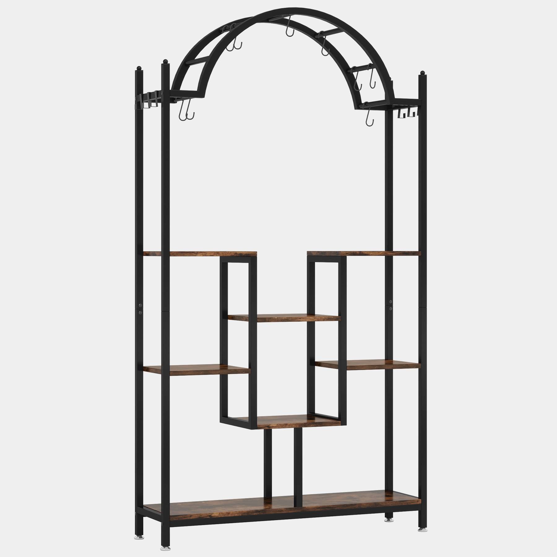 Arched Plant Stand, 190 cm Flower Stands with Hanging Hooks