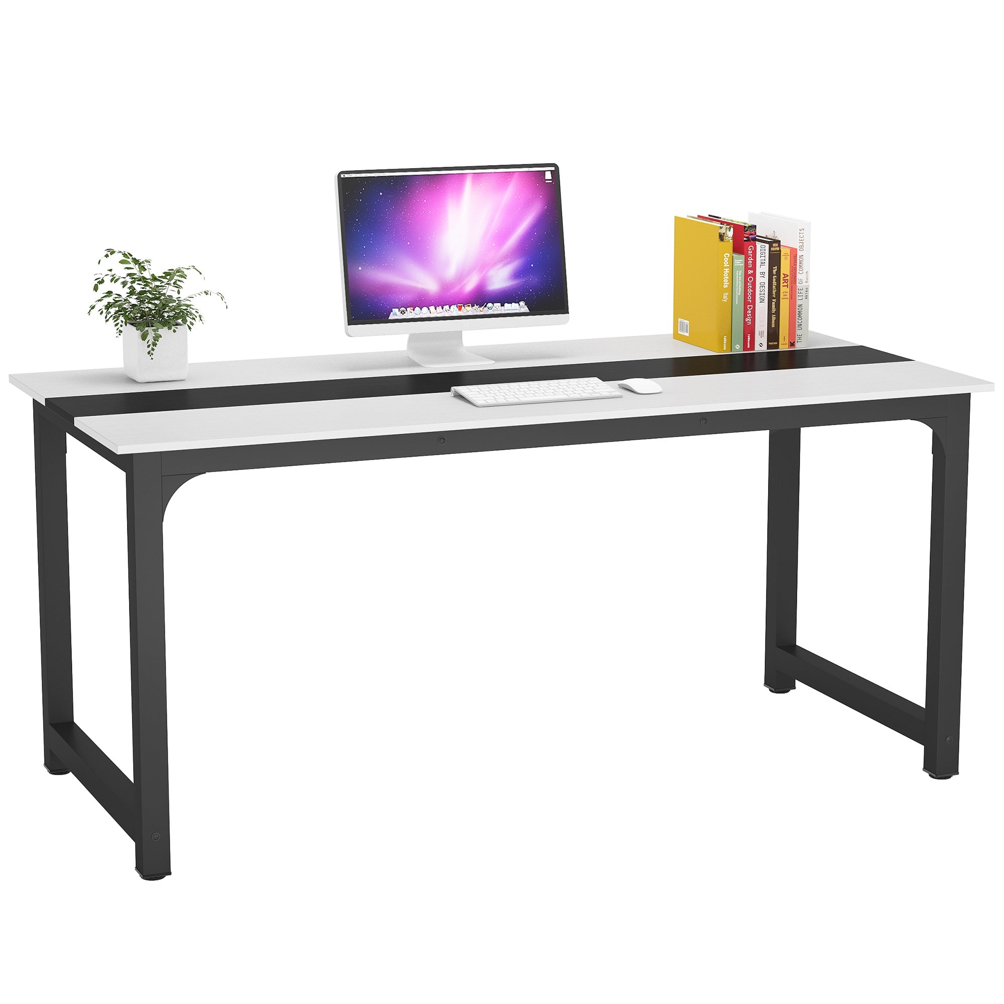 Simple Conference Table, Rectangular Meeting Table Computer Desk (Dimensions in cm)