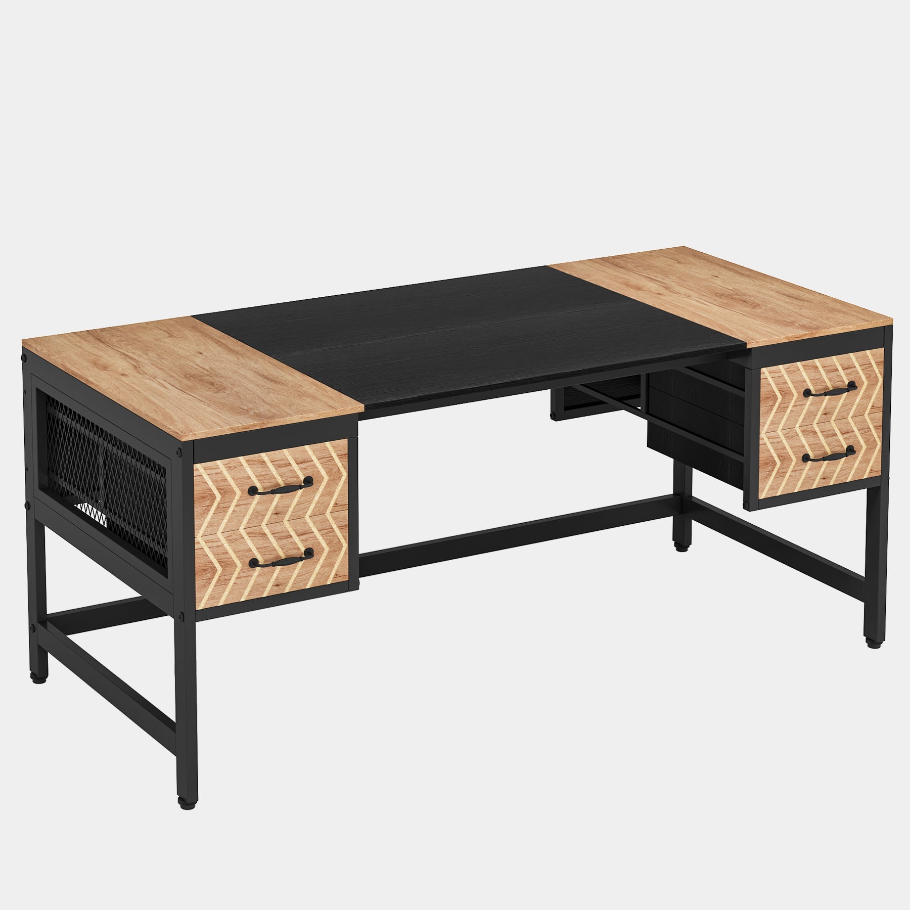 160 cm Computer Desk Executive Desk Writing Table with 4 Storage Drawers