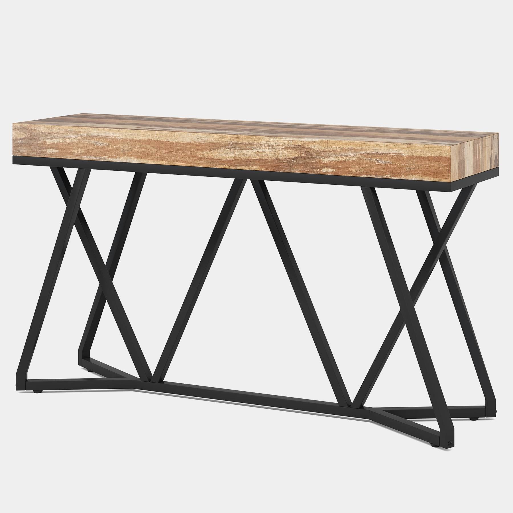 Farmhouse Console Table, 140 cm Sofa Table Wood Entryway Table