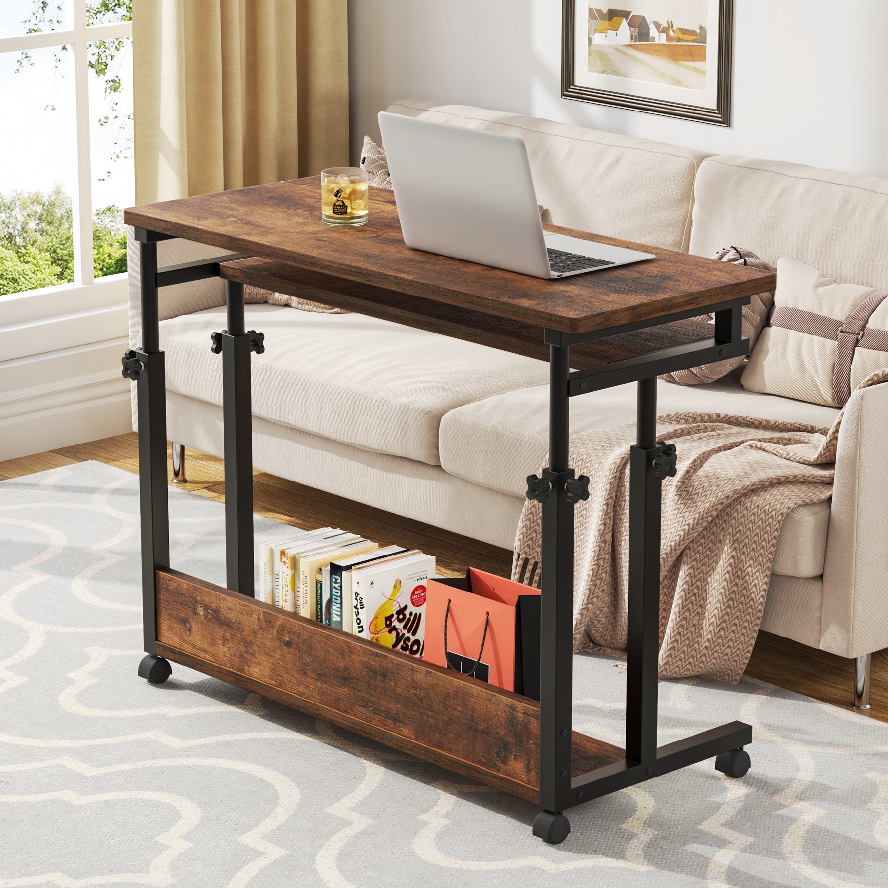 Height Adjustable Desk, Rolling Standing Desk Portable Desk (Adjustable Height in cm)