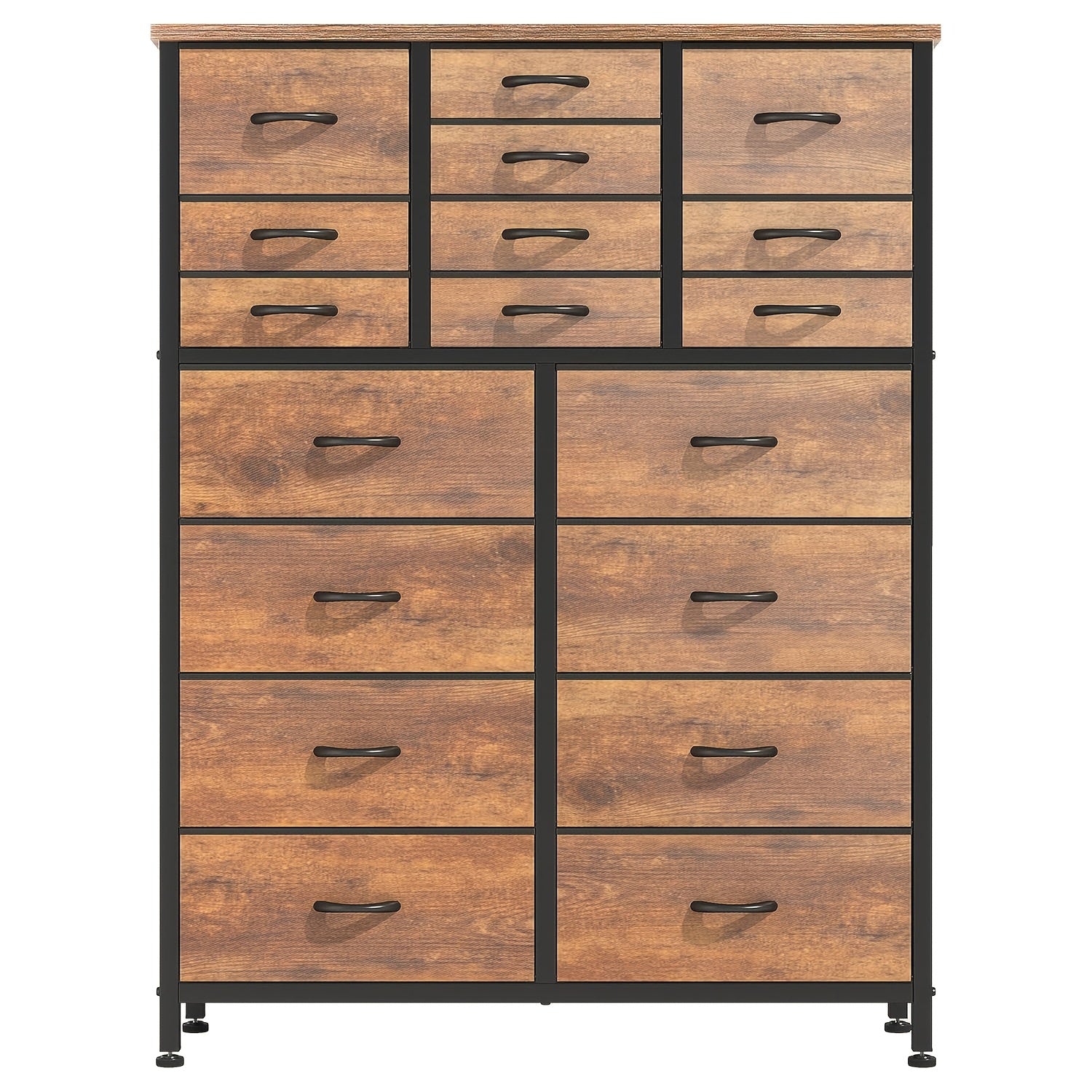 Dresser For Bedroom With 18 Fabric Drawers, Tall Storage Dresser, Chest Of Drawers For Closet, Nursery, Bedside, Living Room, Laundry, Entryway, Hallway