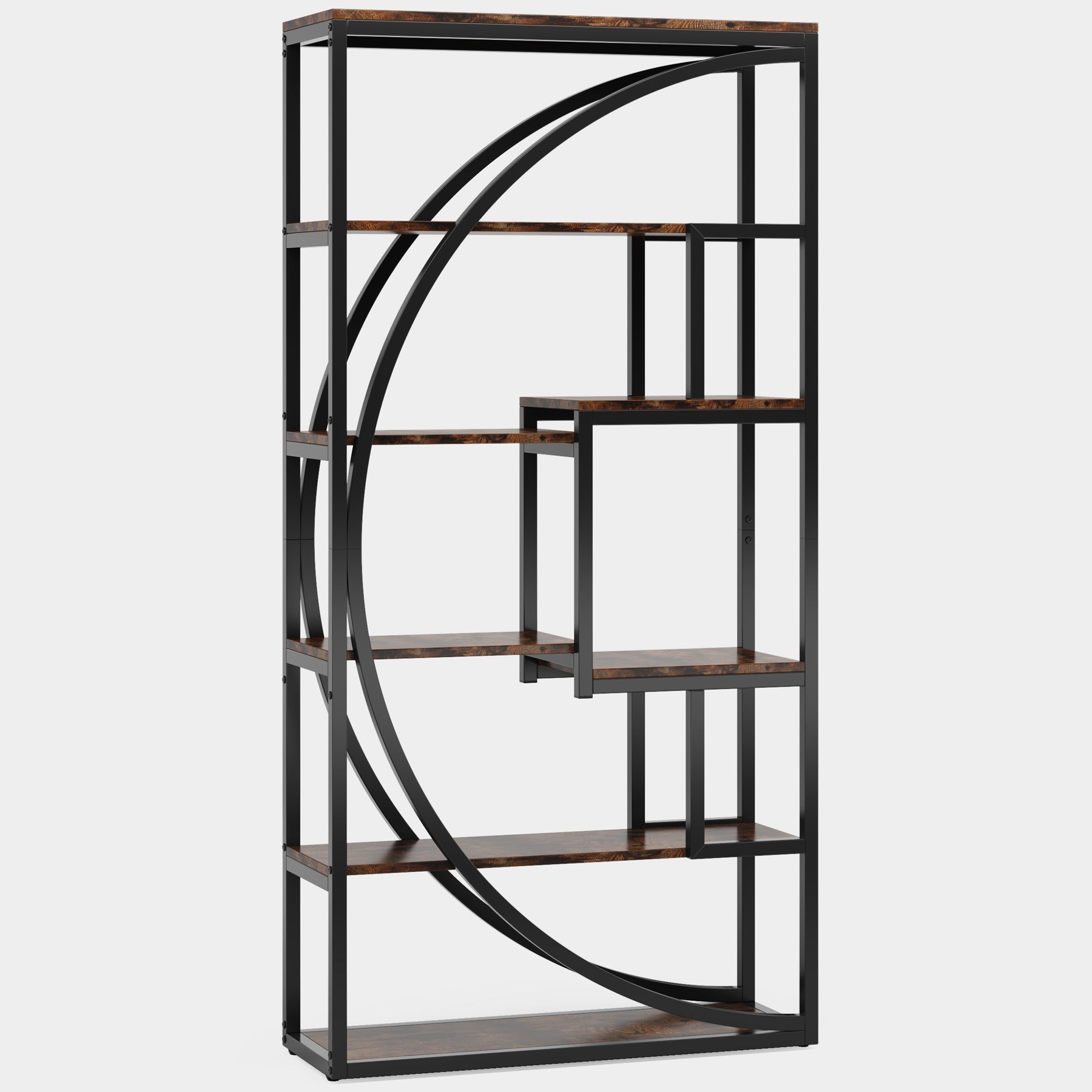 Industrial Bookshelf Bookcase with 20.3 cm Open Storage Shelves