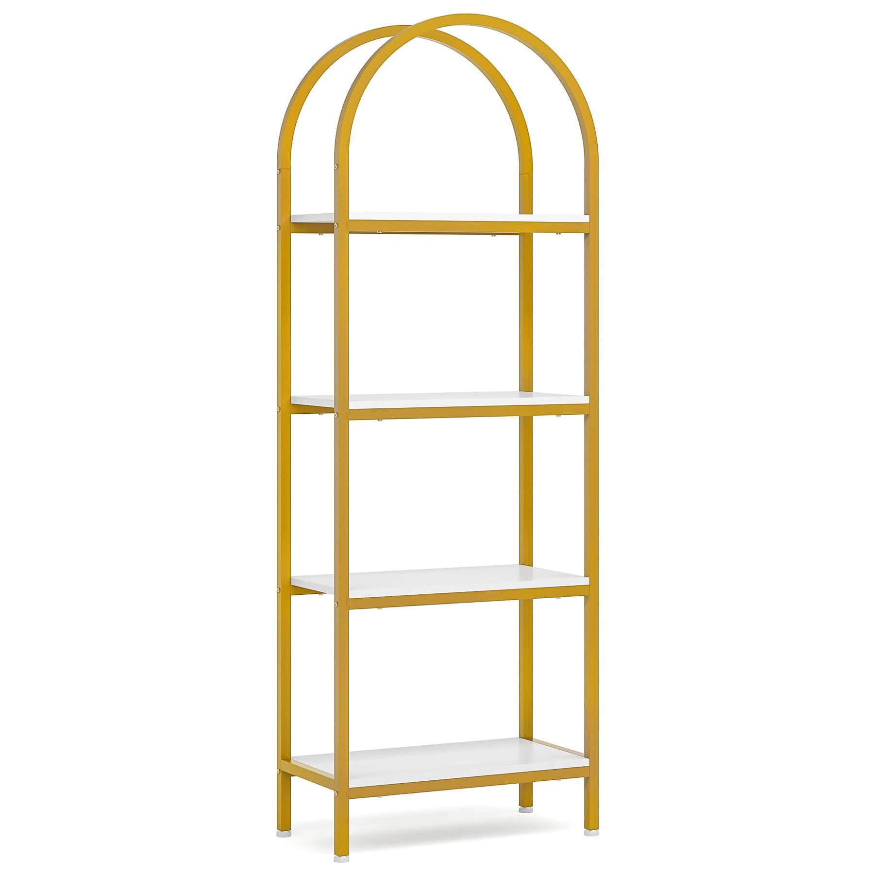 4-Tier / 5-Tier Bookshelf, Arched Bookcase Display Rack with Storage Shelves (in cm)