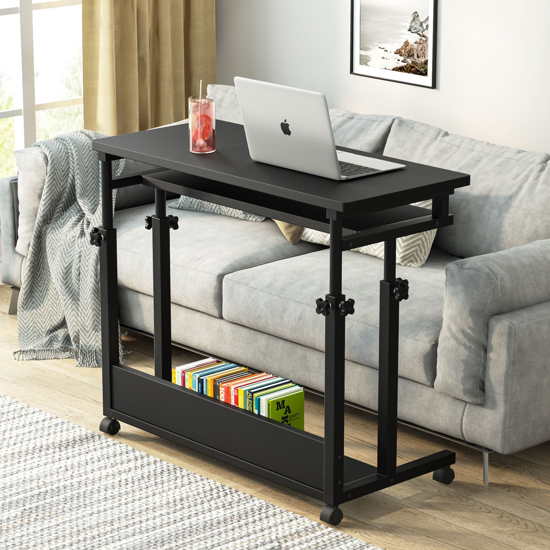 Height Adjustable Desk, Rolling Standing Desk Portable Desk (Adjustable Height in cm)