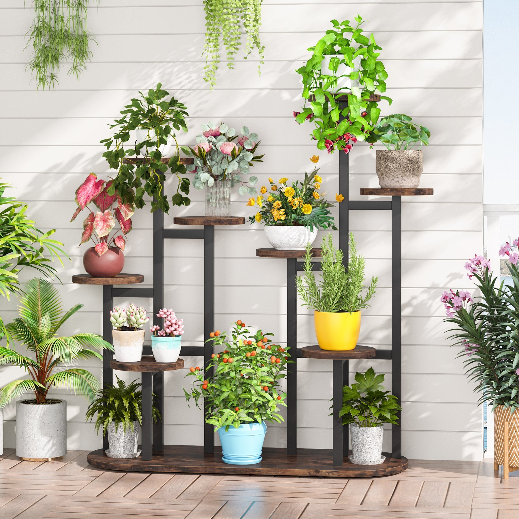 Multi-Tiered Plant Stand, 28 cm Potted Plant Shelf Flower Stands