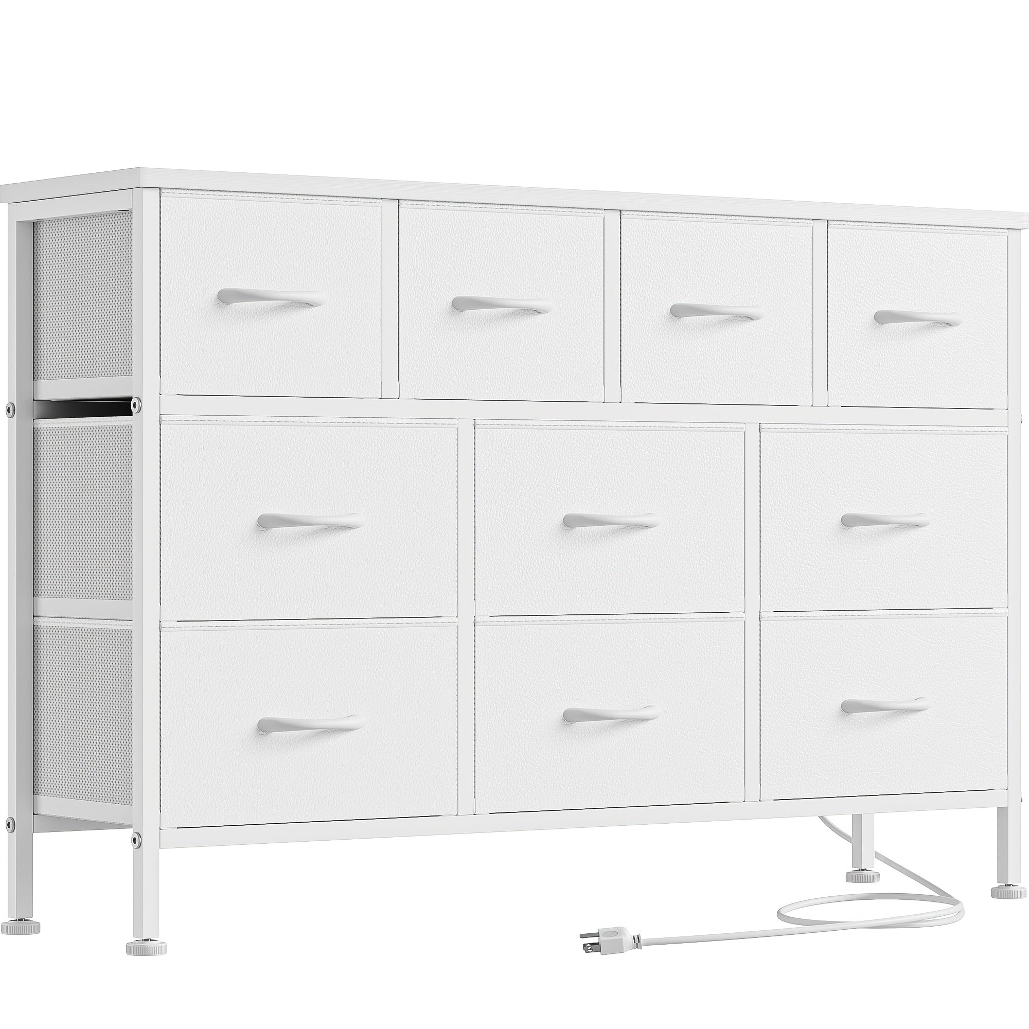 Versatile 10-Drawer Dresser for Bedroom - Fabric Drawers, Storage Organizer with Chest, Perfect for TV Stand Up to 55", Lightweight Furniture for Living Room & Bedroom