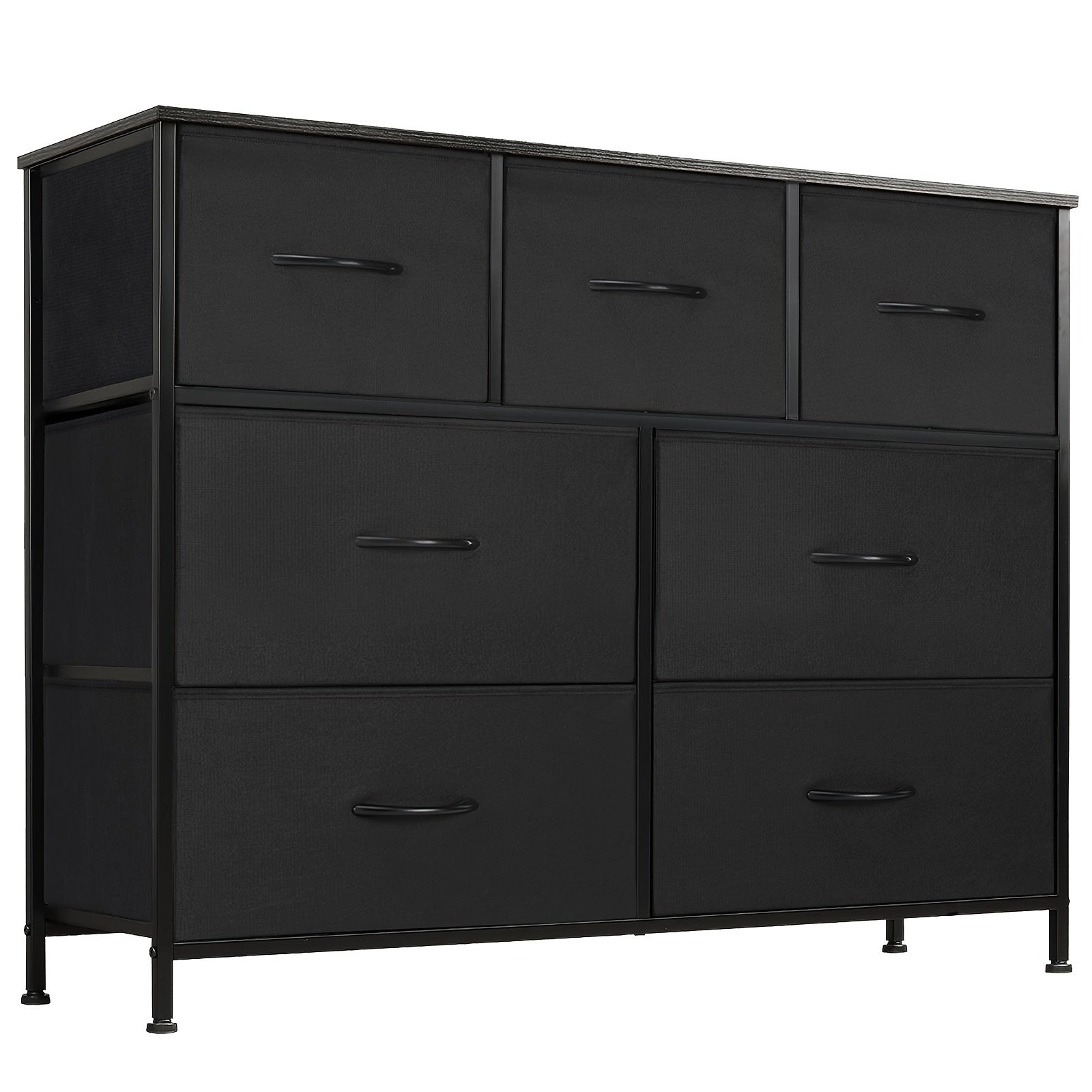 Bedroom Dresser, 7 Fabric Drawer Dresser, Storage Cabinet Organizer, Dresser And Chest Of Drawers, Storage Cabinet with Fabric Chest, Chest Of Drawers, Metal Frames, Light Furniture for Living Room, Bedroom, Artwork Storage C