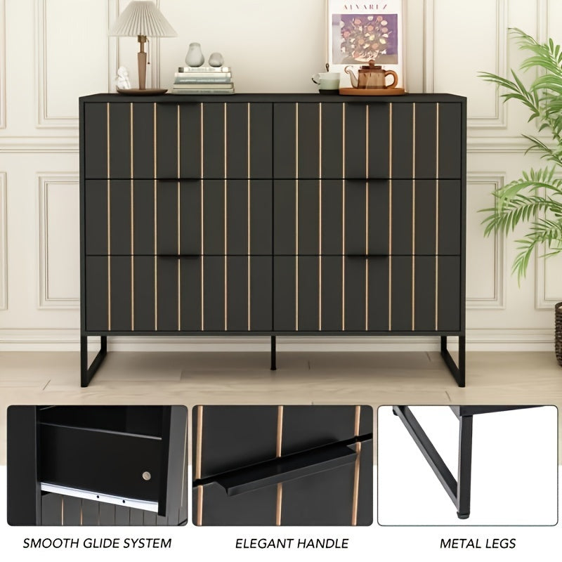 6 - Drawer Dresser, six spacious drawers