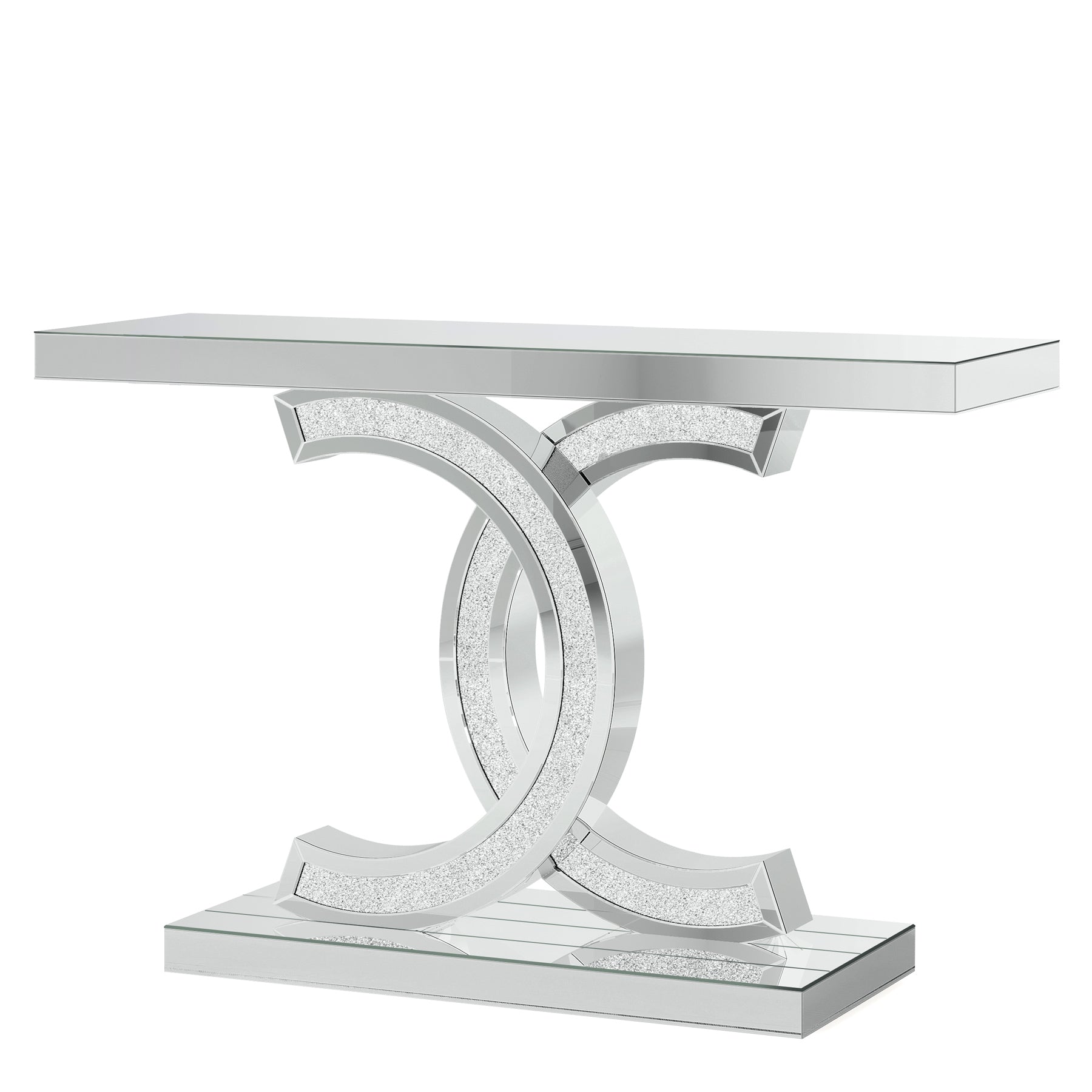 99 cm Console Table, Modern Mirrored Sofa Table Hallway Table