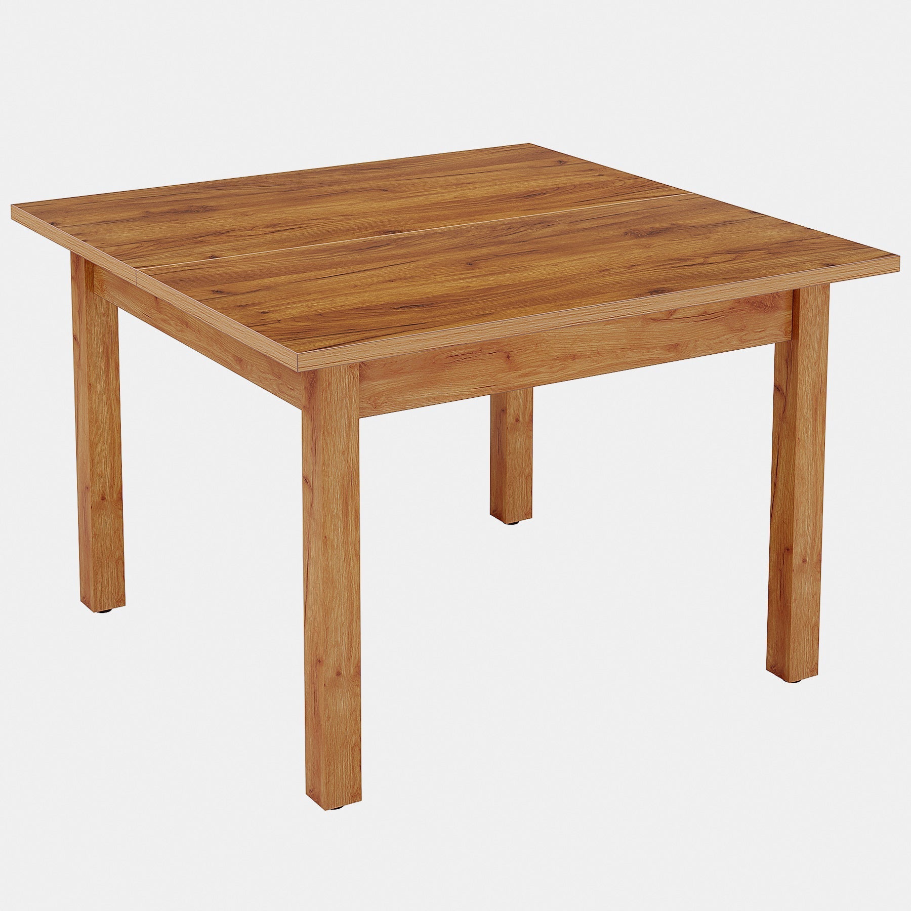 100 cm Square Dining Table Kitchen Table with Solid Wood Legs for 4