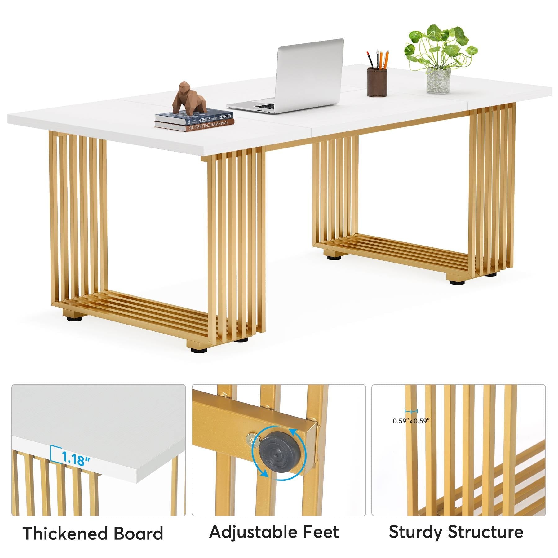 180 cm Executive Desk, Modern Office Computer Desk Conference Table