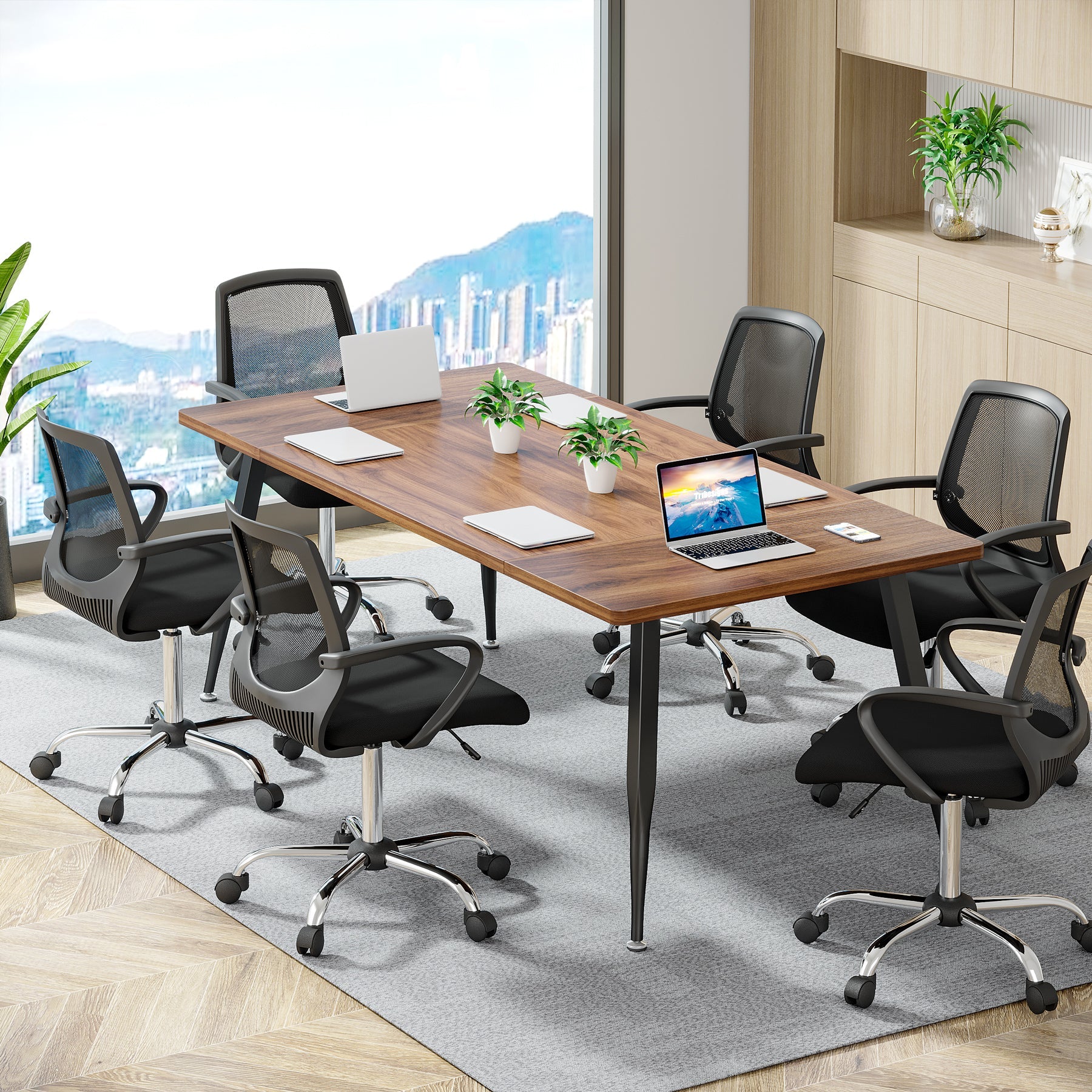 183CM Conference Table, Rectangular Meeting Room Table Seminar Desk