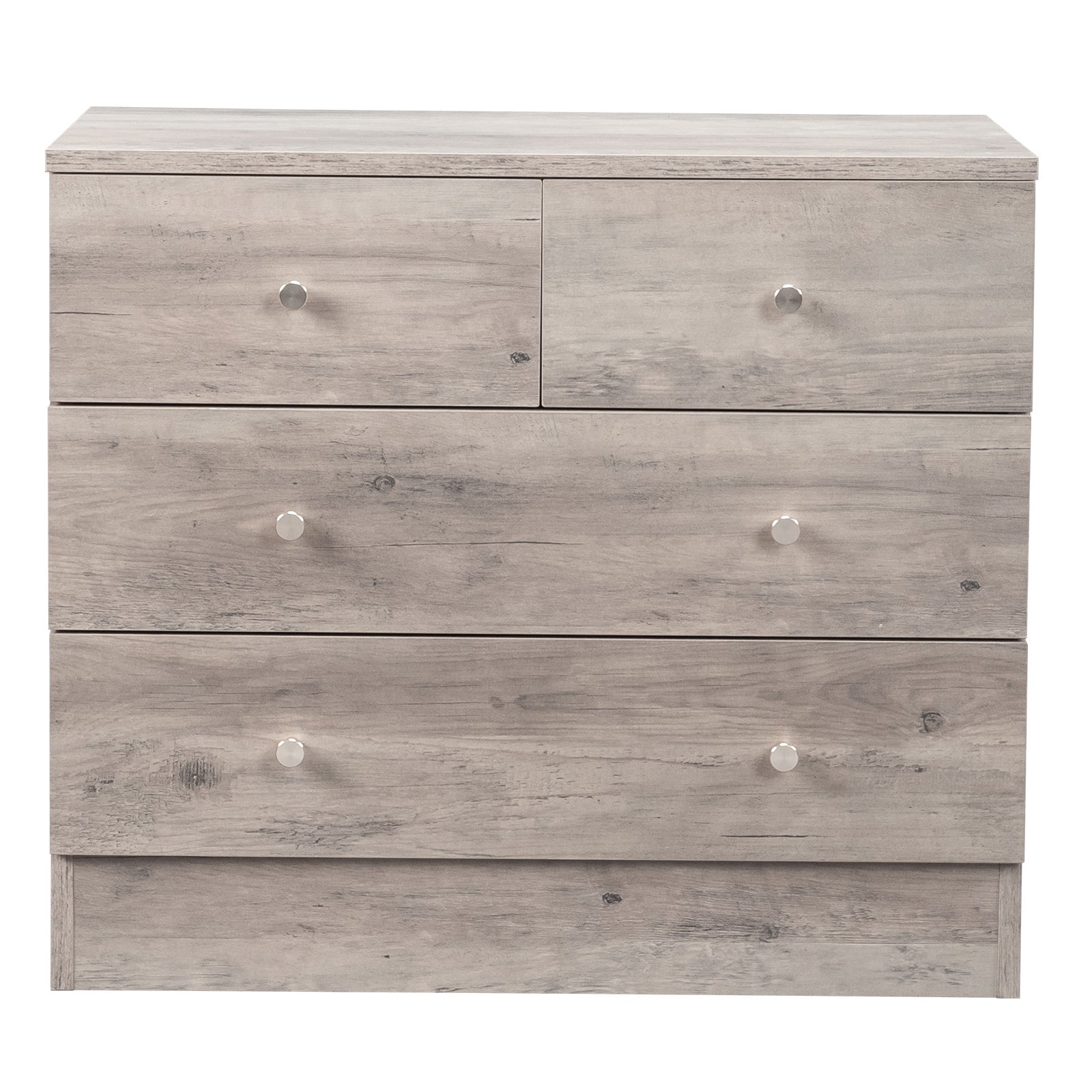 4/ 5/ 6 Drawer Dresser, Dresser Chest of Drawers for Bedroom, Wood Dresser with 2 Different-Sized Drawers, Rustic Grey Dresser for Living Room, Hallway, Home Office