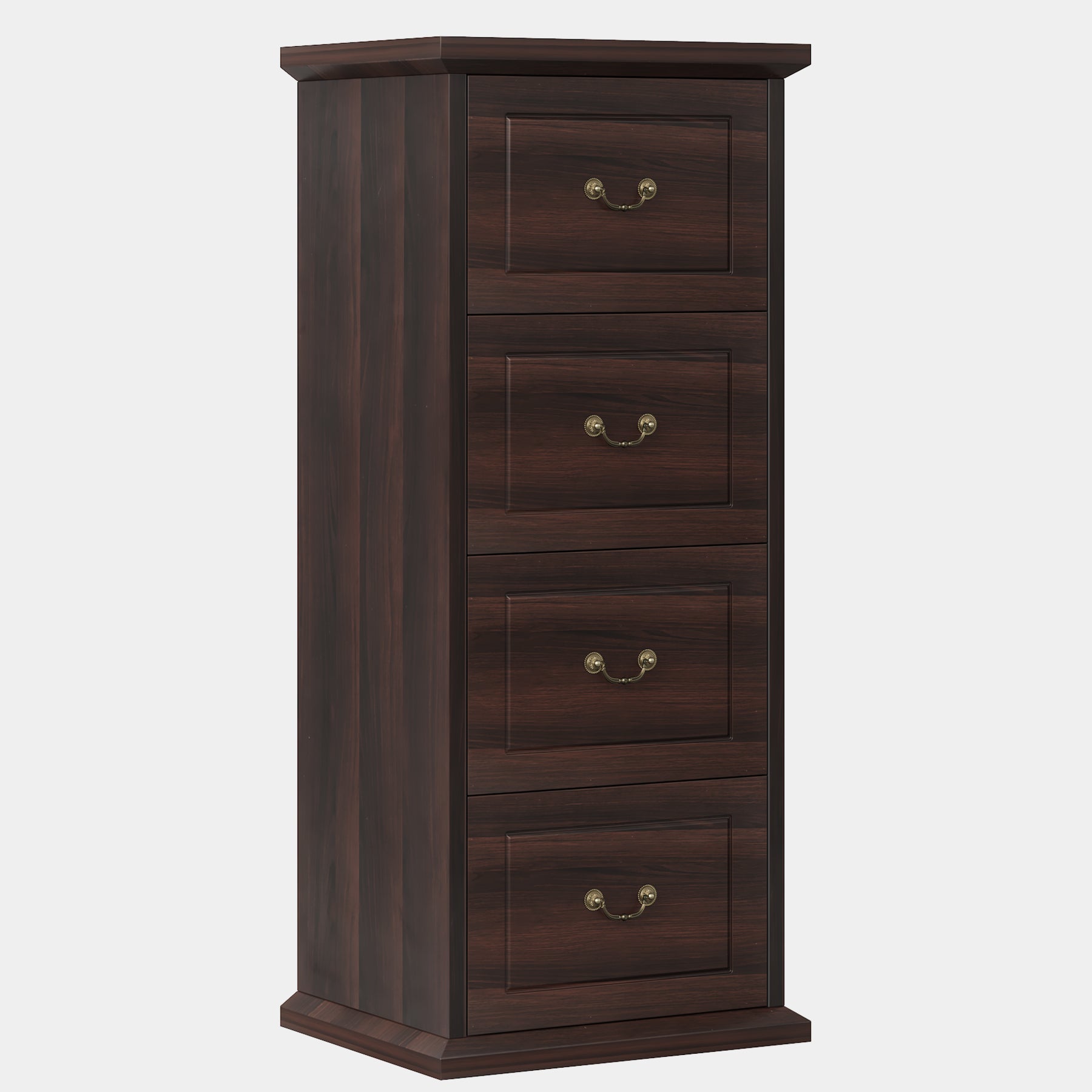 4-Drawer File Cabinet, Vertical Wood Filing Cabinet (Converted to cm)