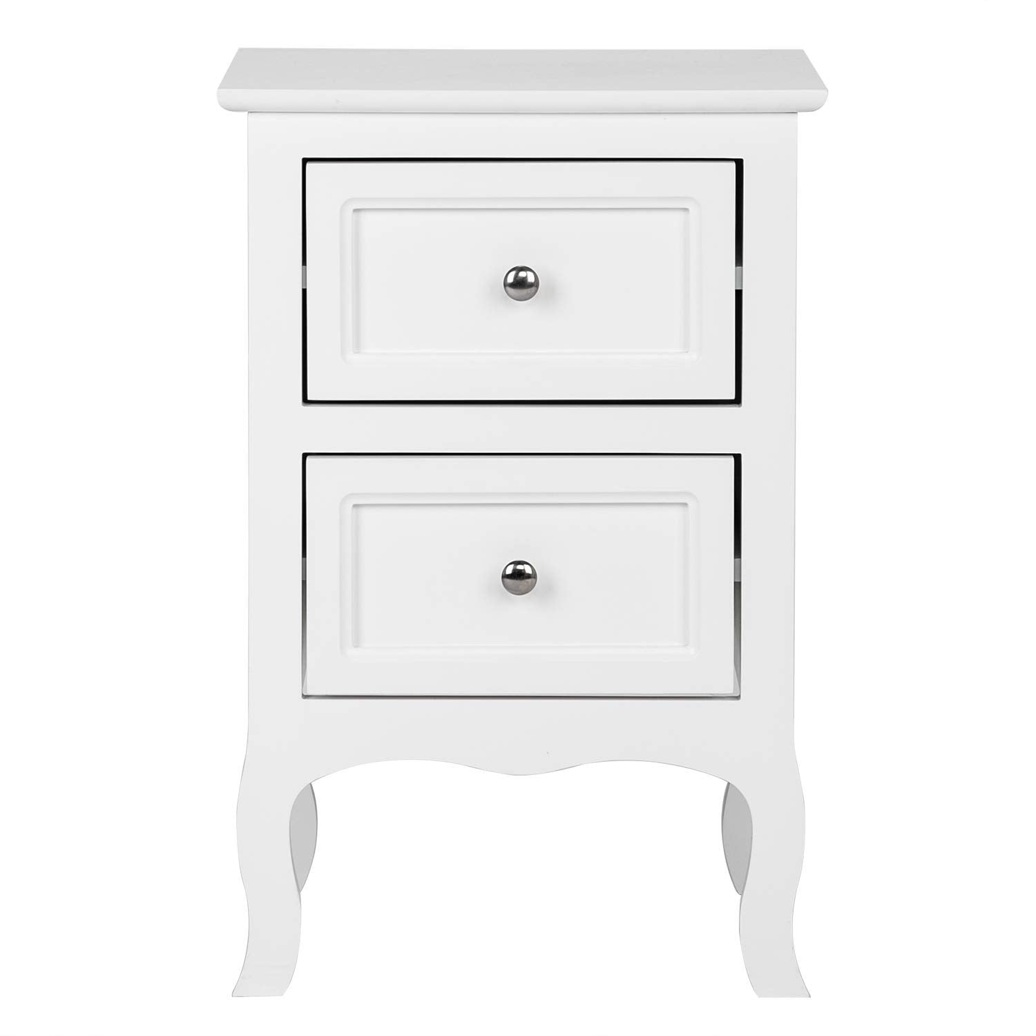 Nightstand with 2 Drawers, Night Stands for Bedrooms, Small Bed Side Table/ Night Stand with Drawers for Small Spaces