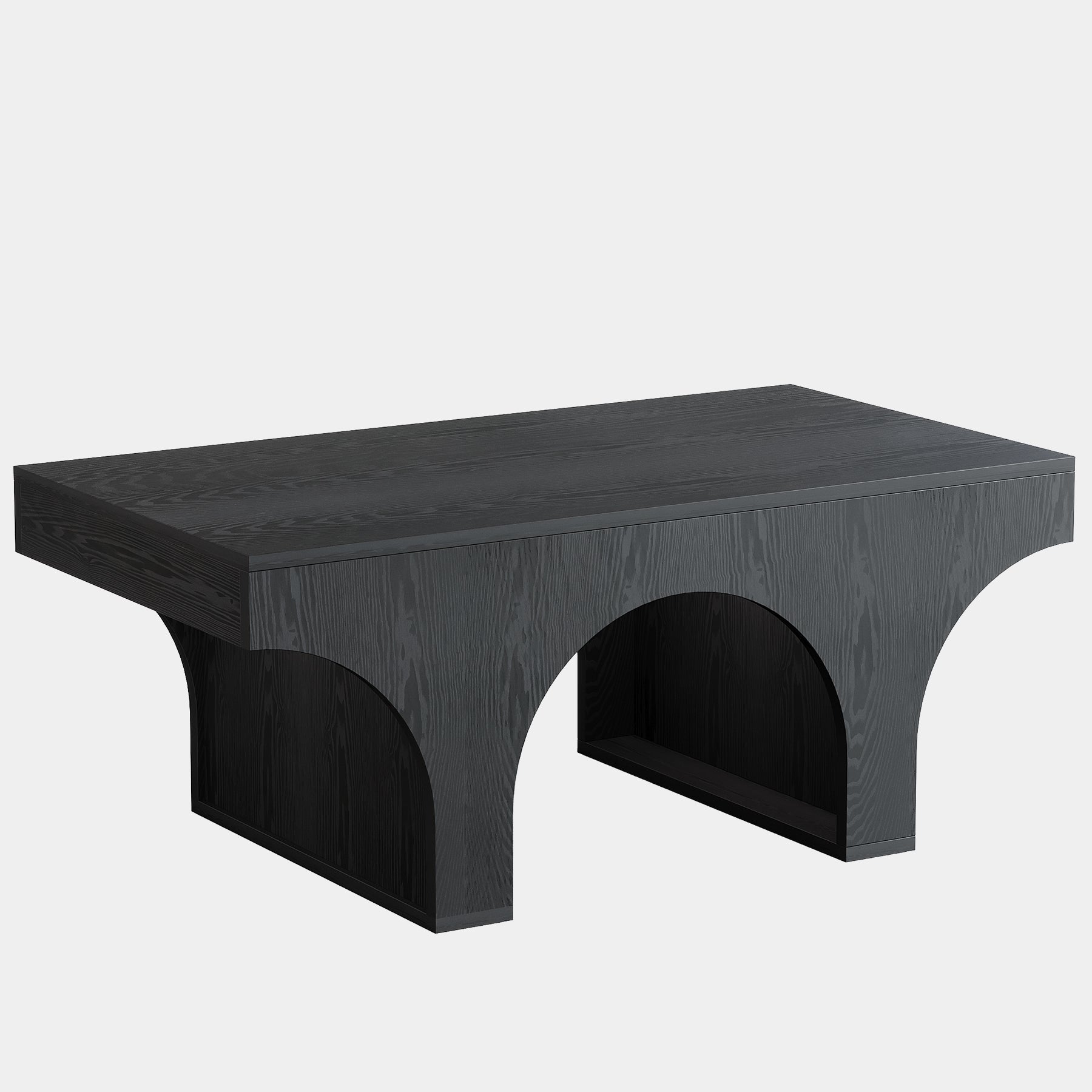 119 cm Coffee Table, Modern Center Table Tea Table with Arched Base