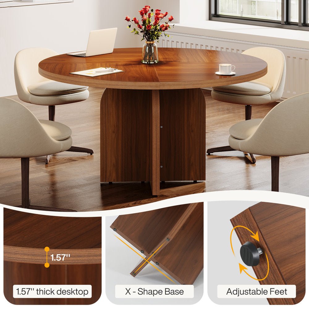 120 cm Conference Table, Round Sturdy Meeting Room Table