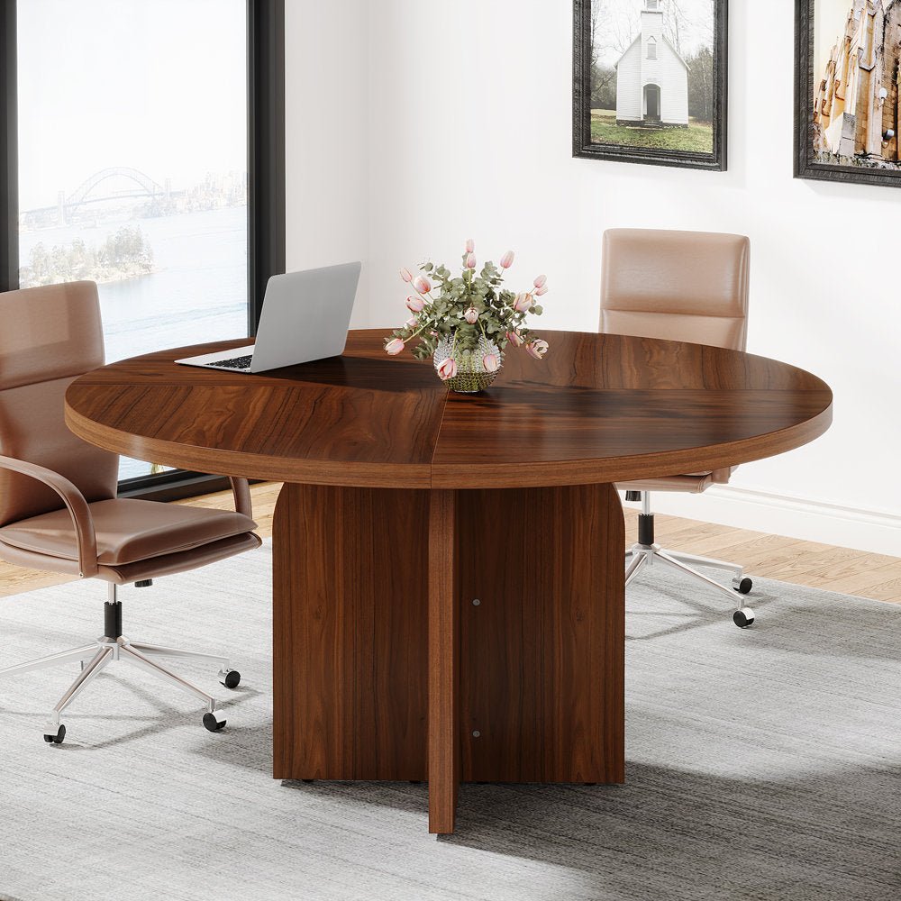 120 cm Conference Table, Round Sturdy Meeting Room Table