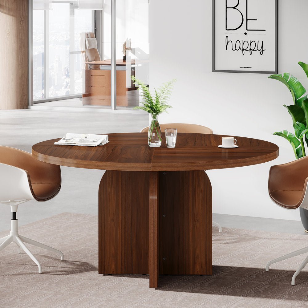 120 cm Conference Table, Round Sturdy Meeting Room Table