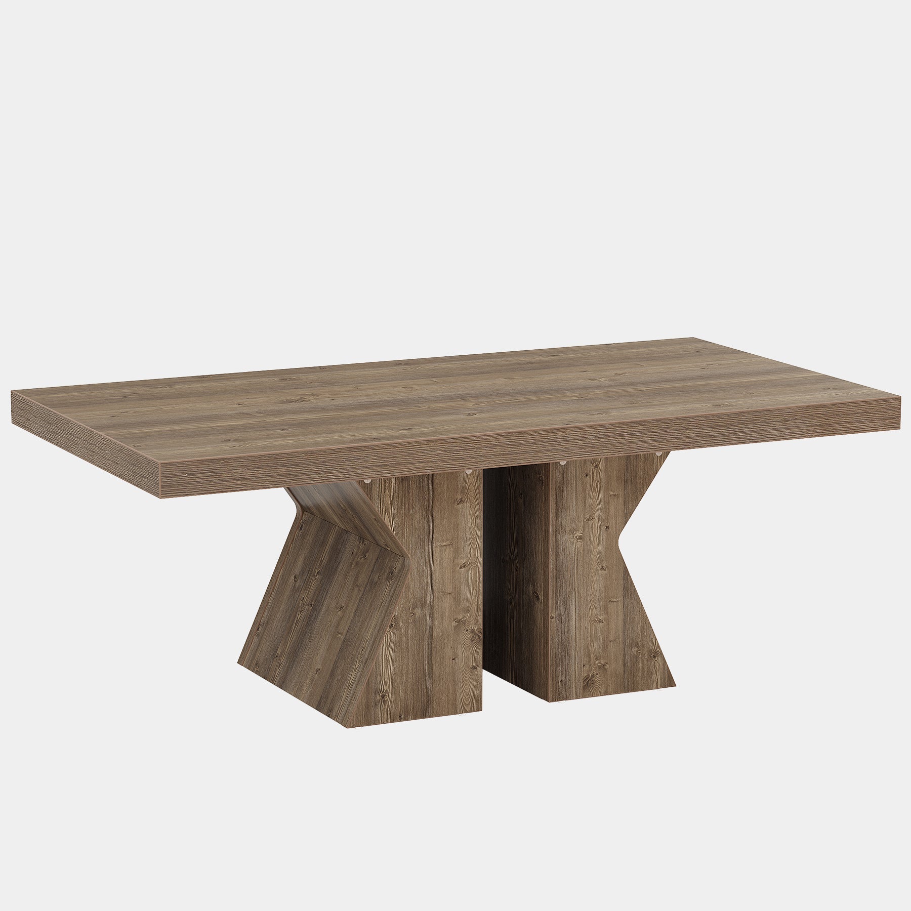 120 cm Wood Coffee Table, Rectangular Center Table Snack Table