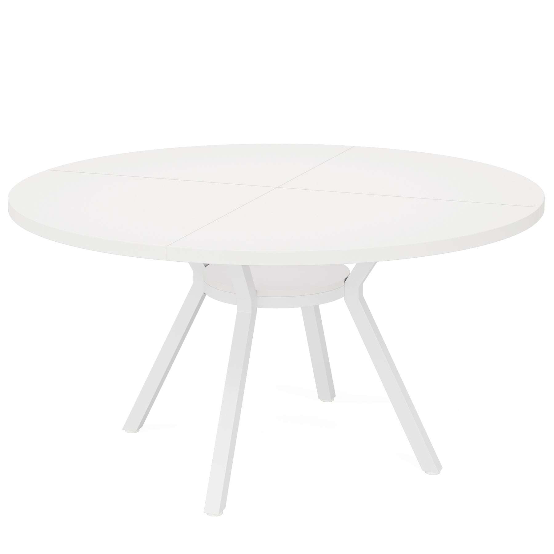 120 cm Dining Table, Modern Round Kitchen Table for 4