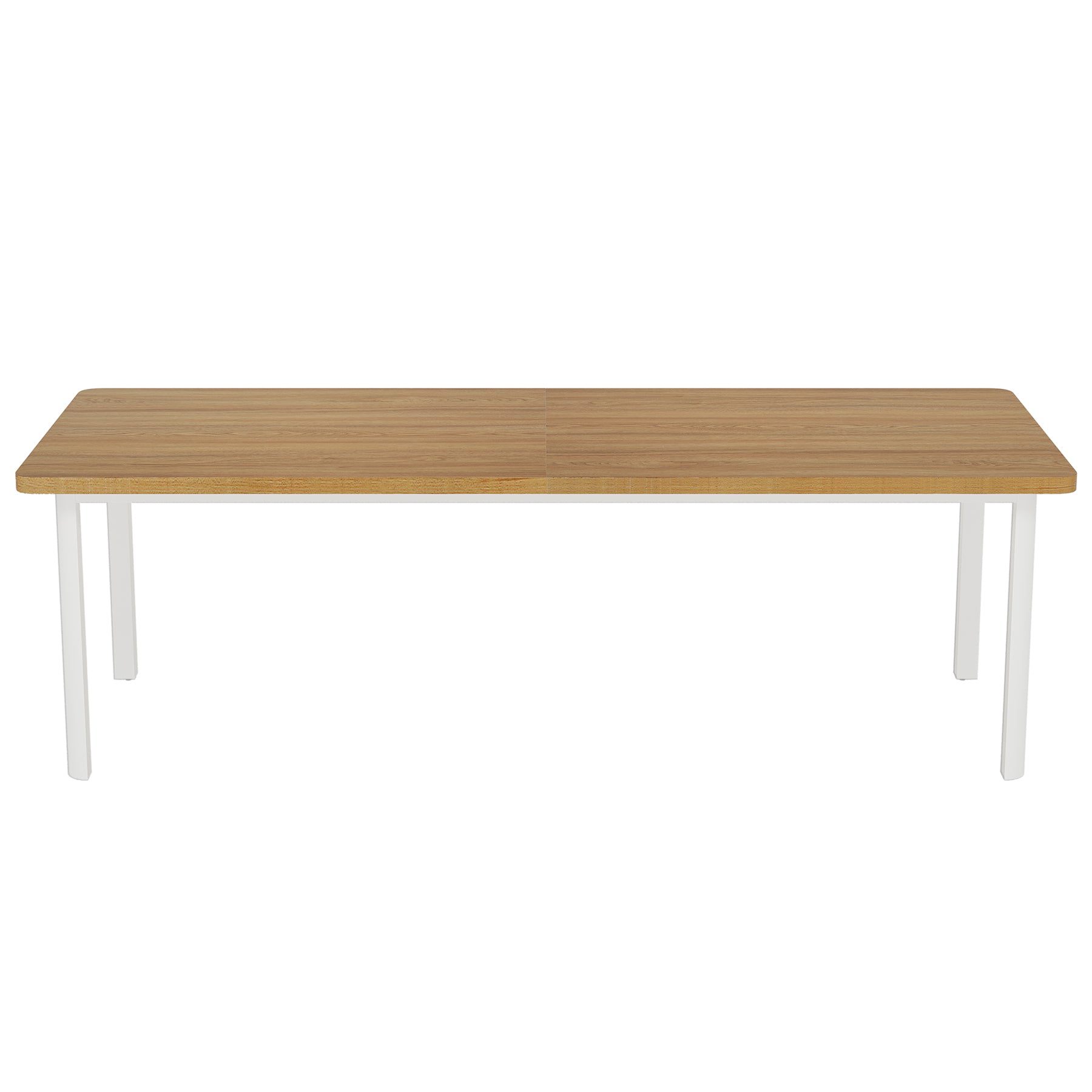 Wood Dining Table, 198 cm Kitchen Table Dinner Table for 6-8