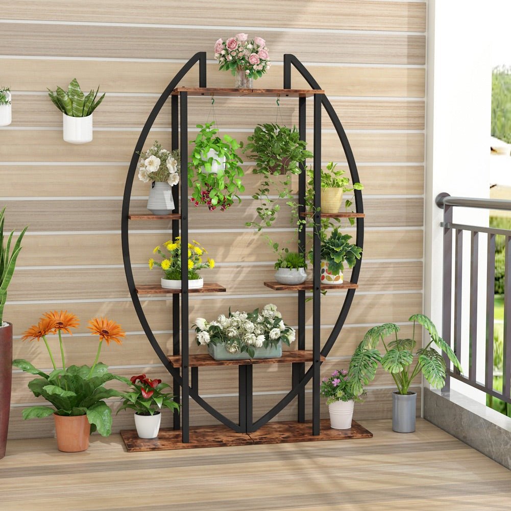 5-Tier Plant Stand Pack of 2, Multi-Layer Bonsai Flower Rack (in cm)