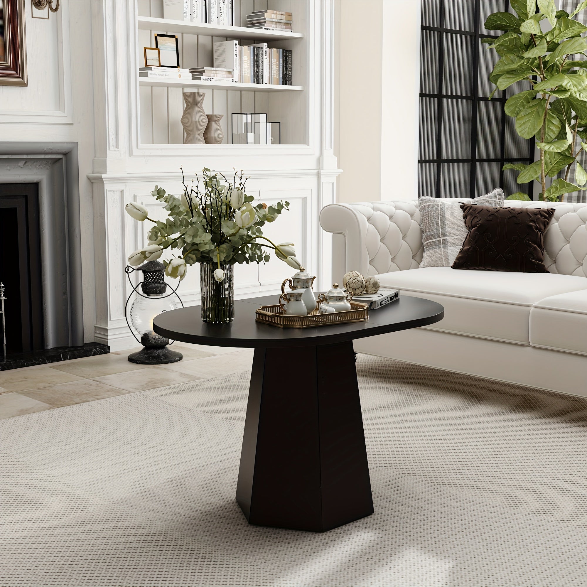 Black All Wood Coffee Table - Exuding Elegance And Simplicity With Great Decorative Appeal