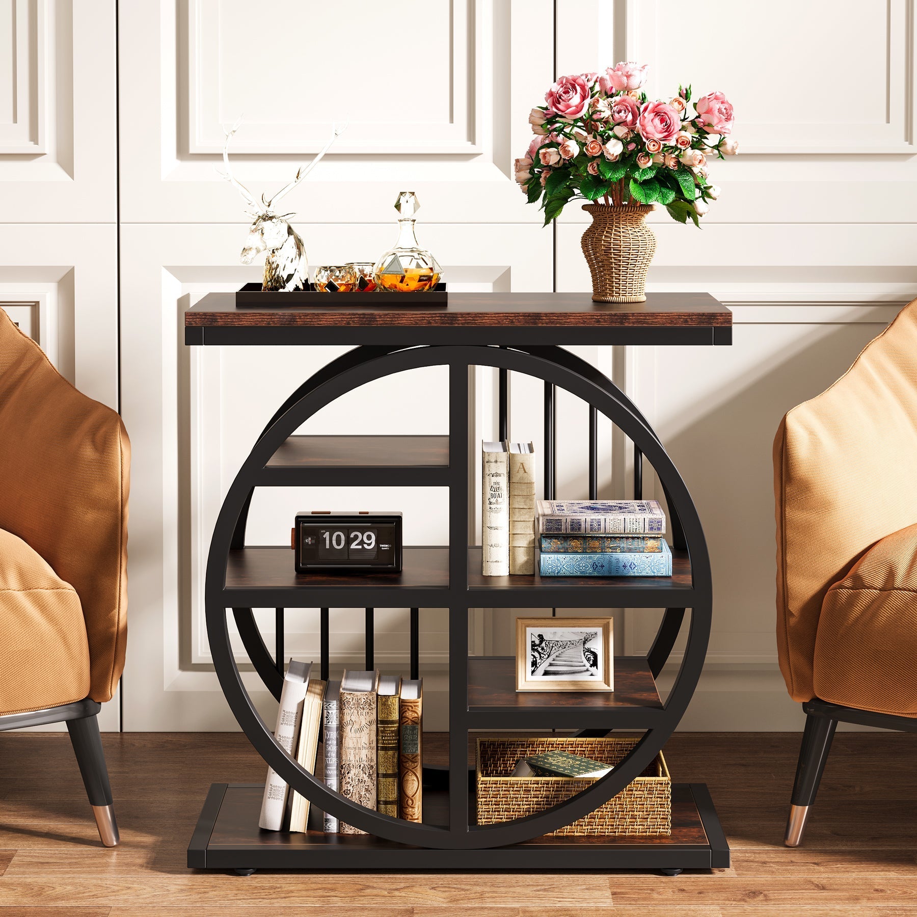 5-tier End Table, Side Table Accent Table With 5 Shelves