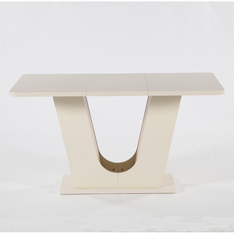 140 cm Dining Table, Modern Kitchen Table with U-shaped Base