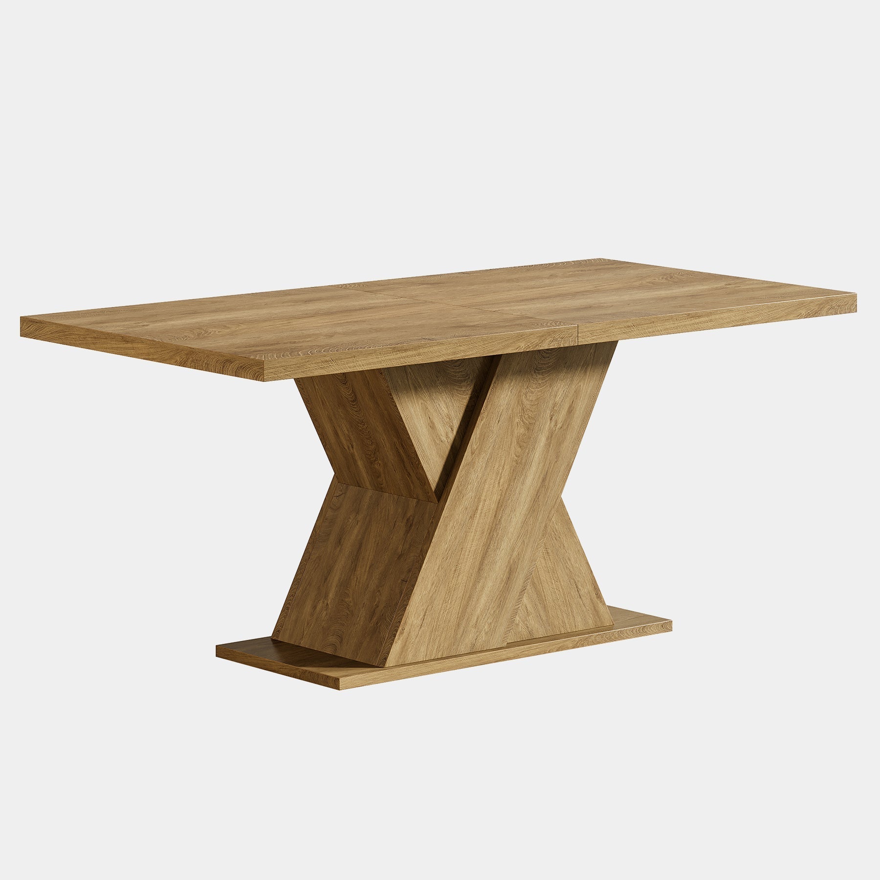 140 cm Dining Table, Wood Kitchen Dinner Table for 4-6