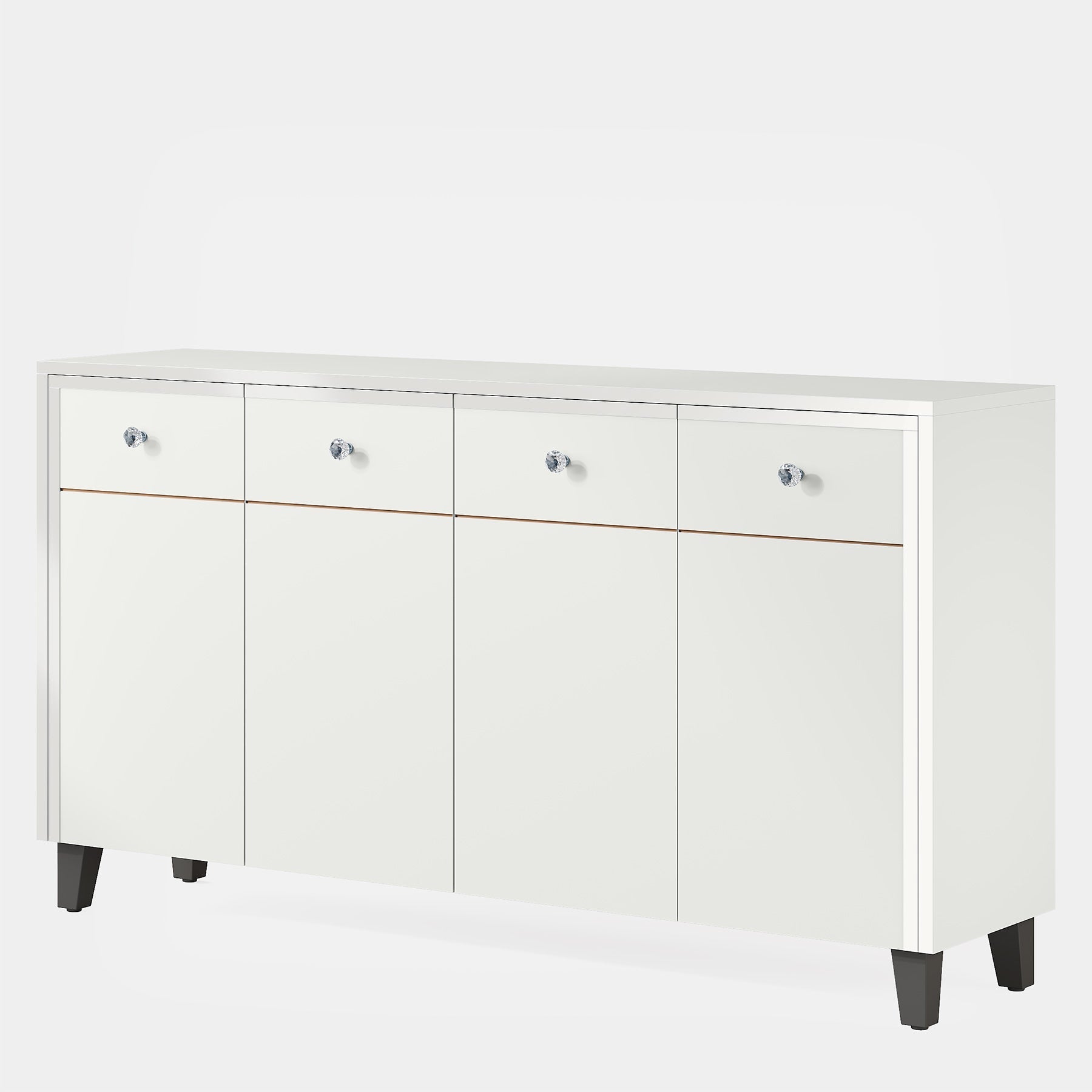 140 cm Sideboard Buffet, Storage Cabinet Credenzas with Adjustable Shelves